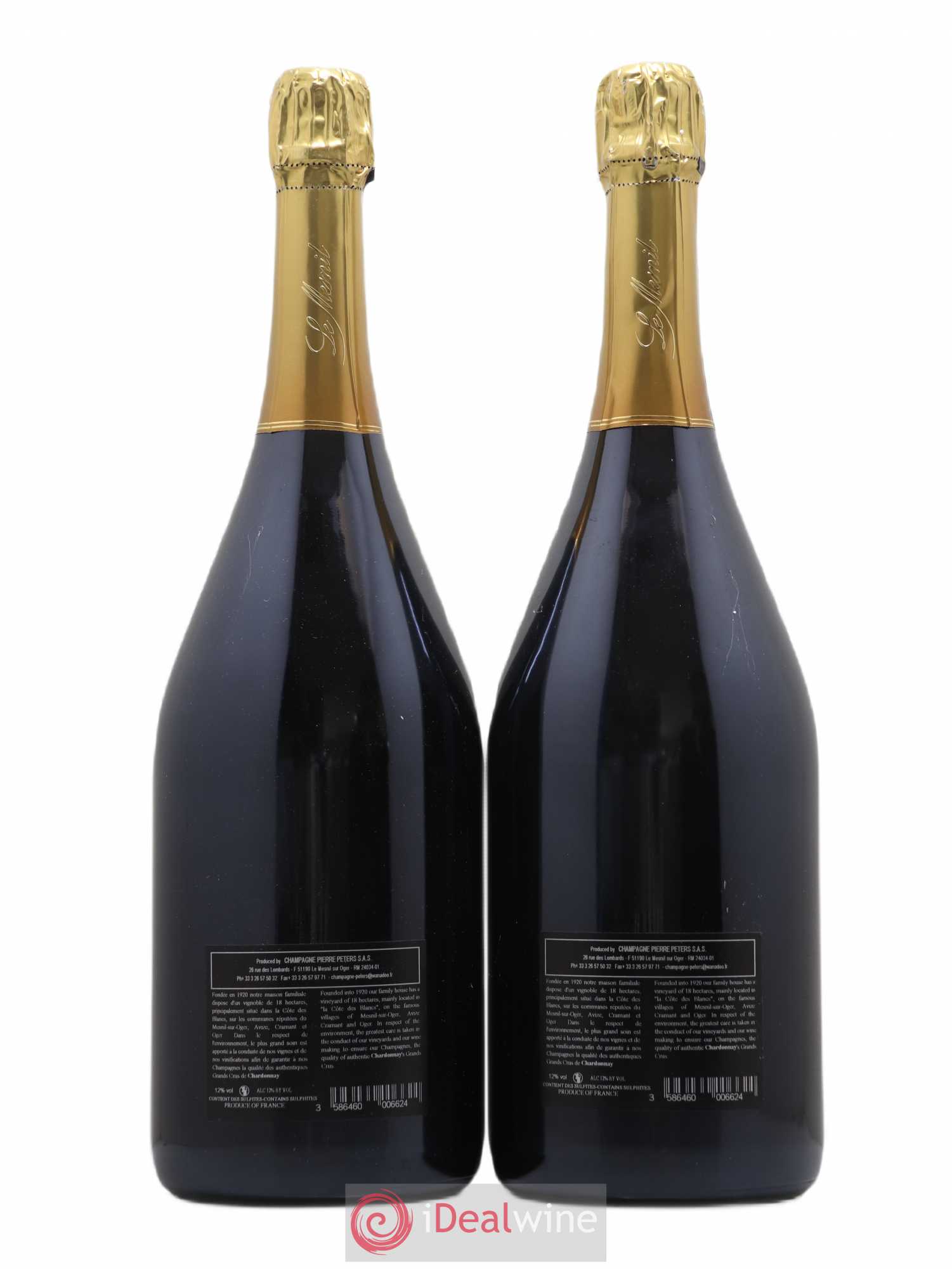 Cuvée Spéciale les Chétillons Blanc de Blancs Brut Pierre Péters 2002 - Lot de 2 magnums - 1