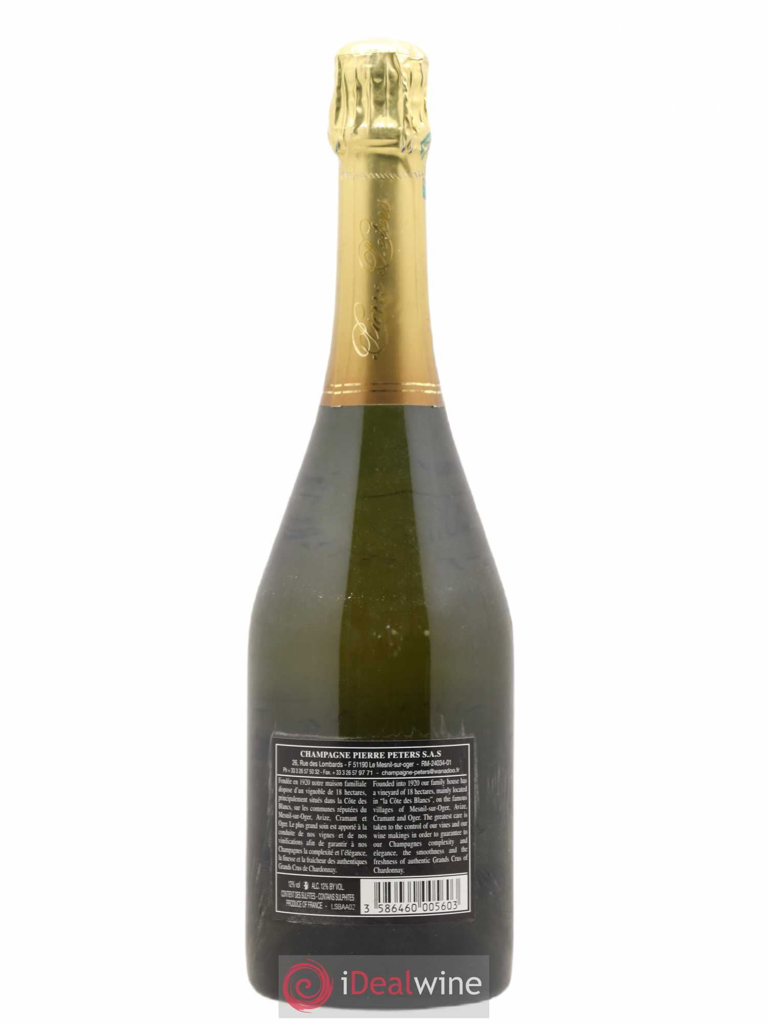 Blanc de Blancs Les Chétillons Oenothèque Pierre Péters 2000 - Lot de 1 bouteille - 1