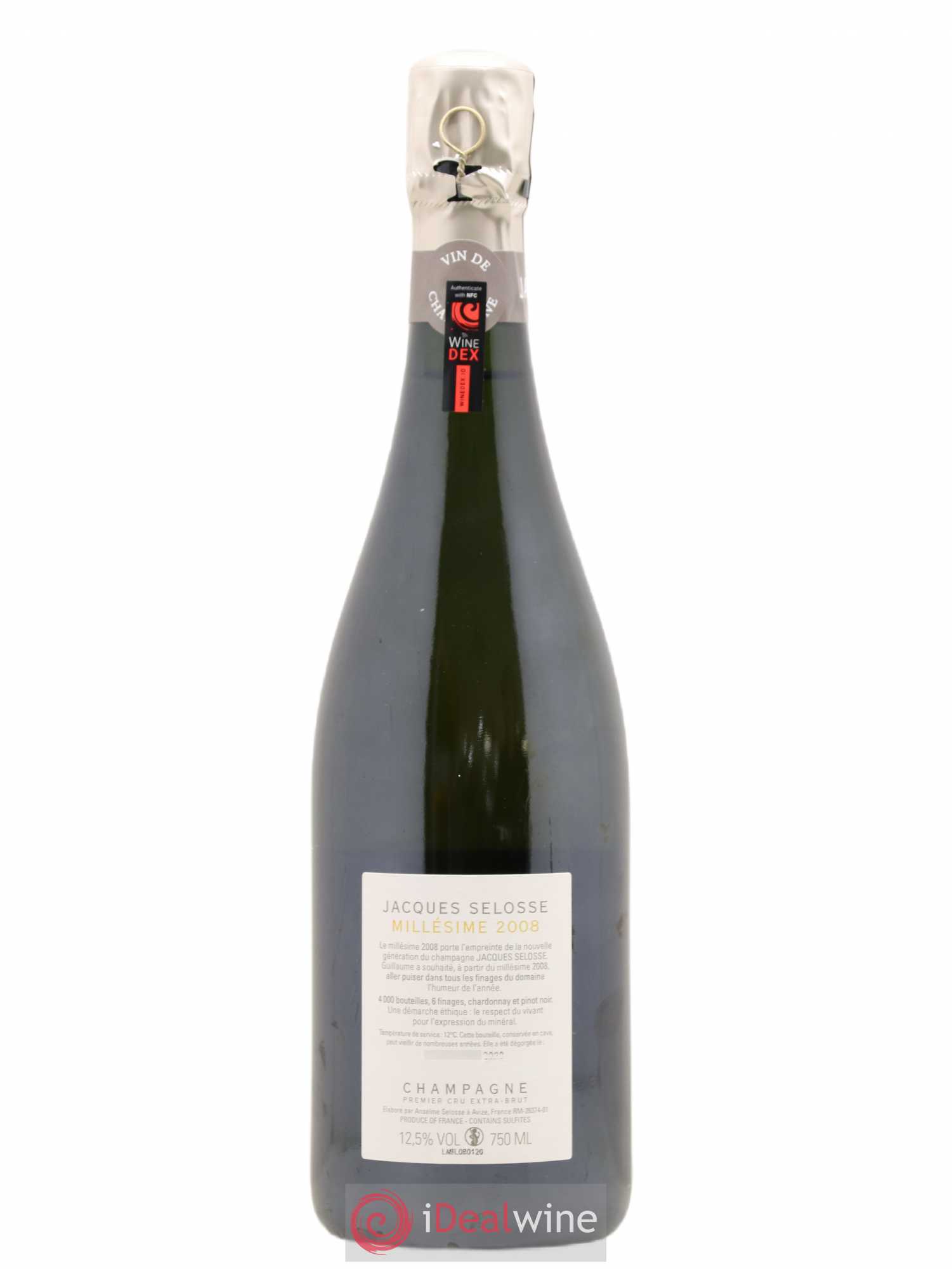 1er Cru Millésimé Extra-Brut Jacques Selosse 2008 - Lot de 1 bouteille - 1