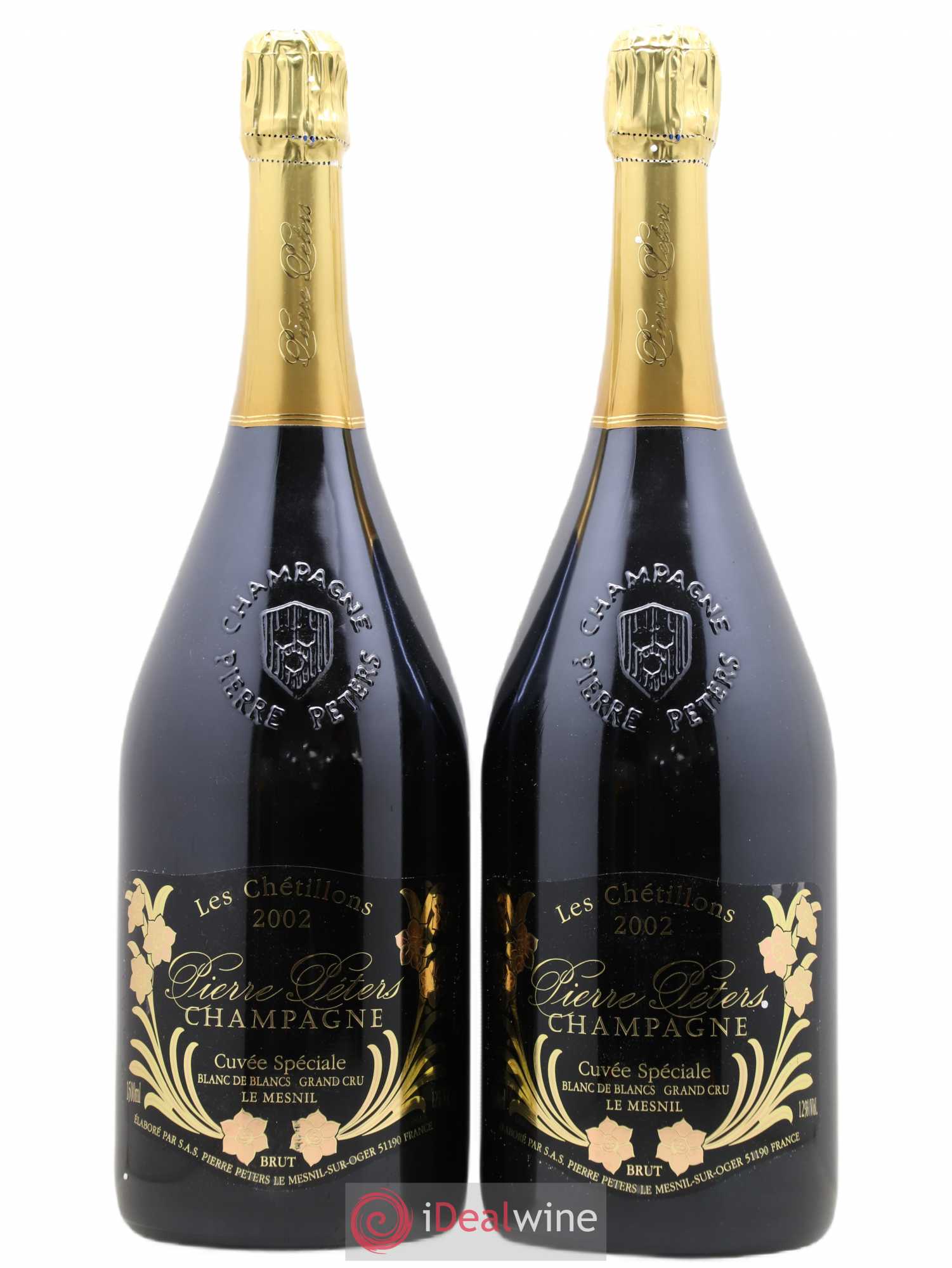 Blanc de Blancs Les Chétillons Oenothèque Pierre Péters 2002 - Lot de 2 magnums - 0