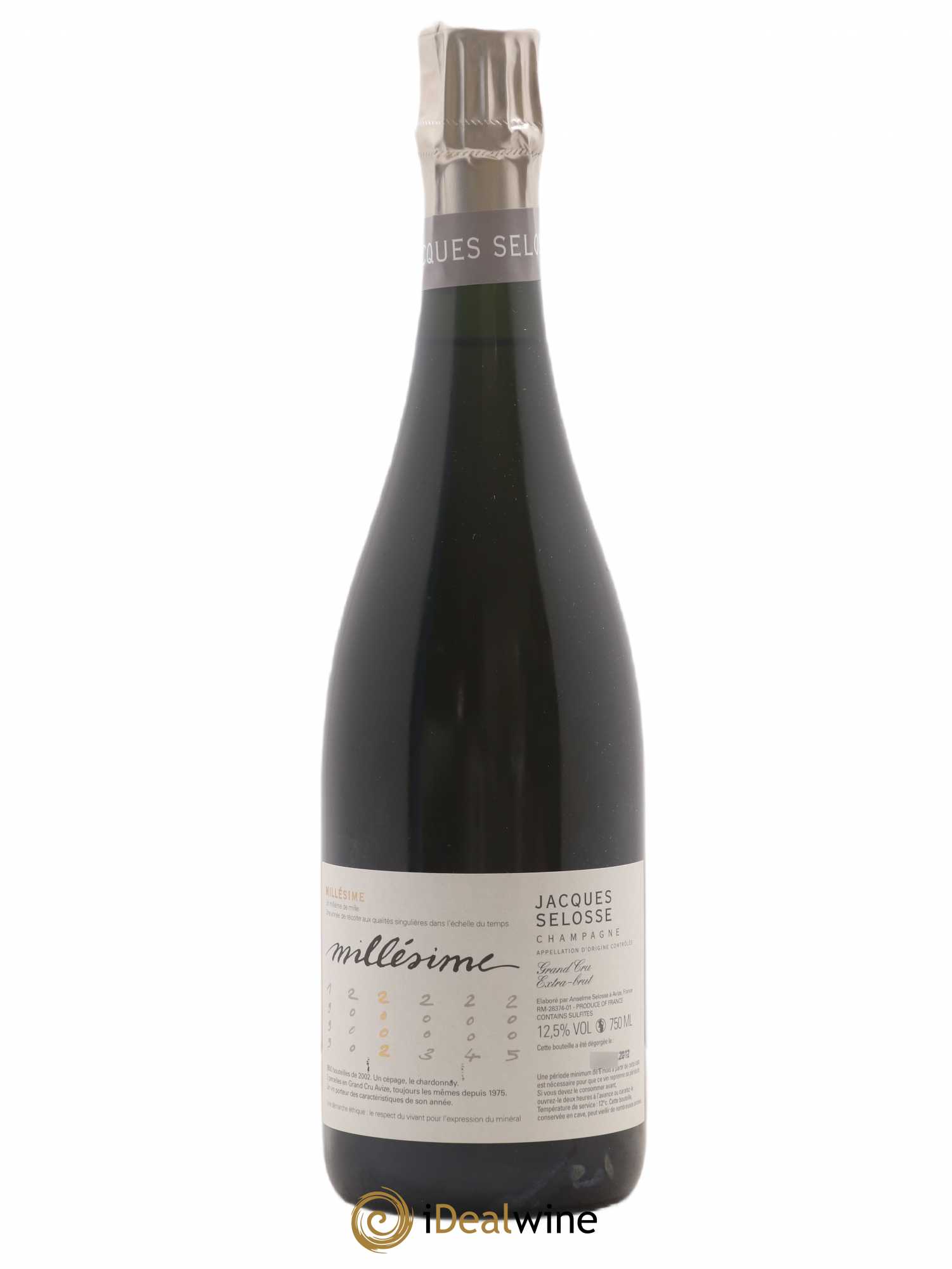 Blanc de Blancs Grand Cru Extra-Brut Jacques Selosse 2002 - Lot de 1 bouteille - 0