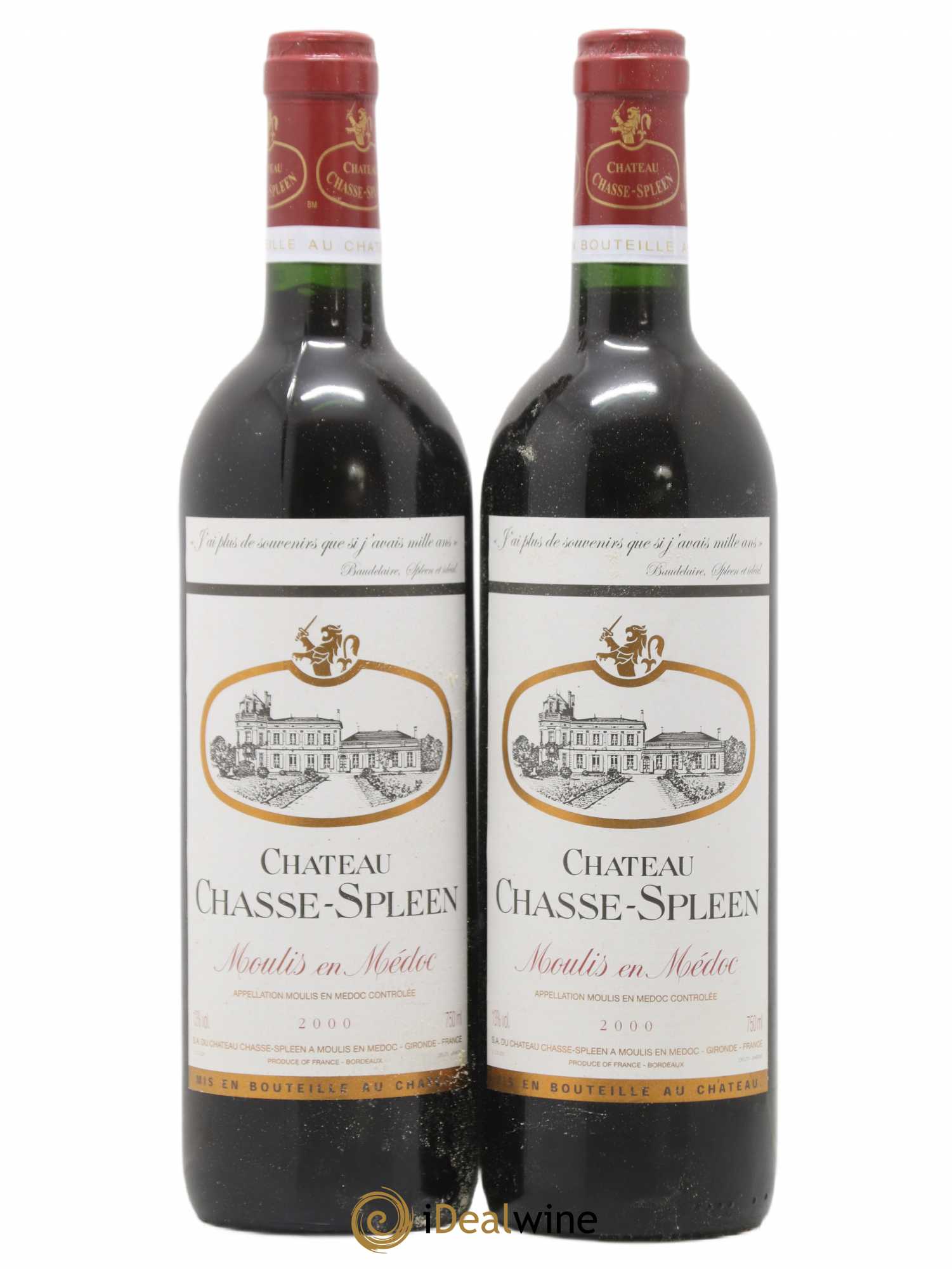 Château Chasse Spleen 2000 - Lot de 2 bouteilles - 0