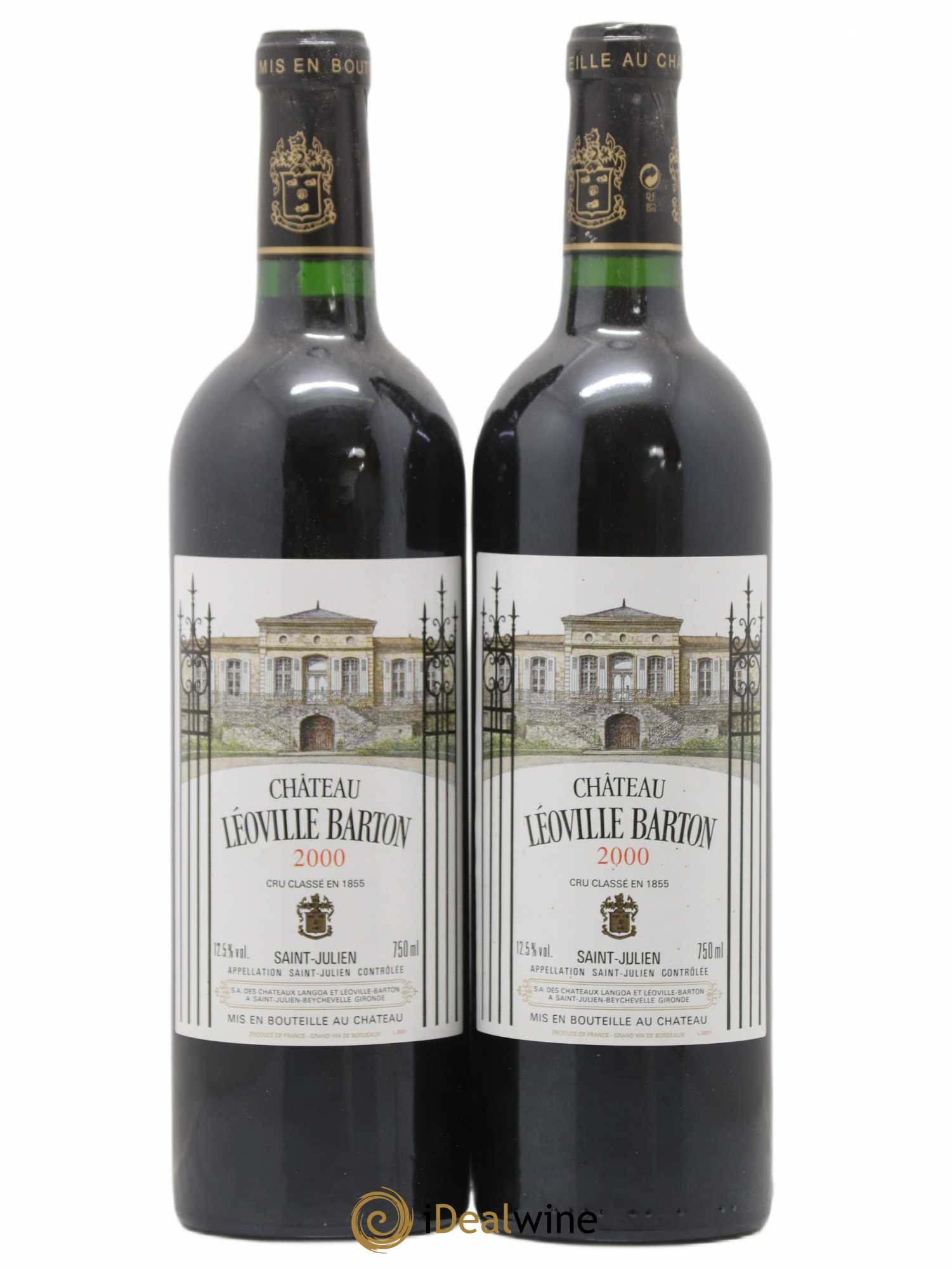 Château Léoville Barton 2ème Grand Cru Classé 2000 - Lot de 2 bouteilles - 0