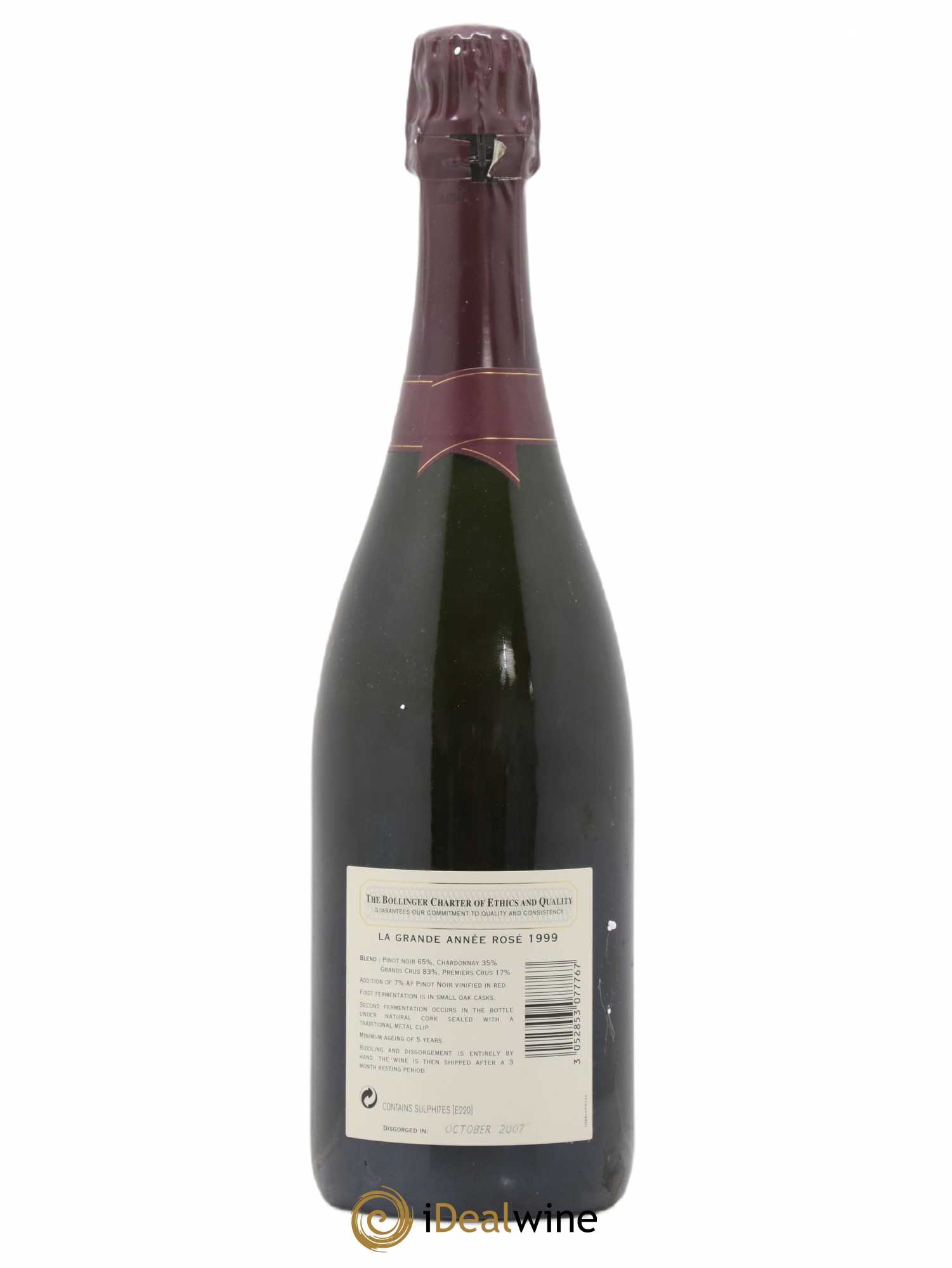 Grande Année Brut Bollinger 1999 - Lot de 1 bouteille - 1