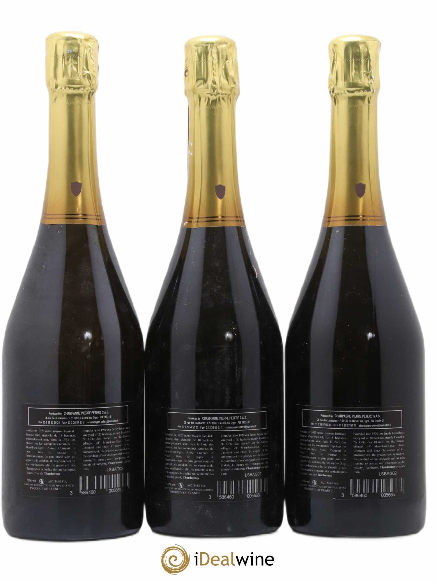 Cuvée Spéciale les Chétillons Blanc de Blancs Brut Pierre Péters 2006 - Lot de 3 bouteilles - 1