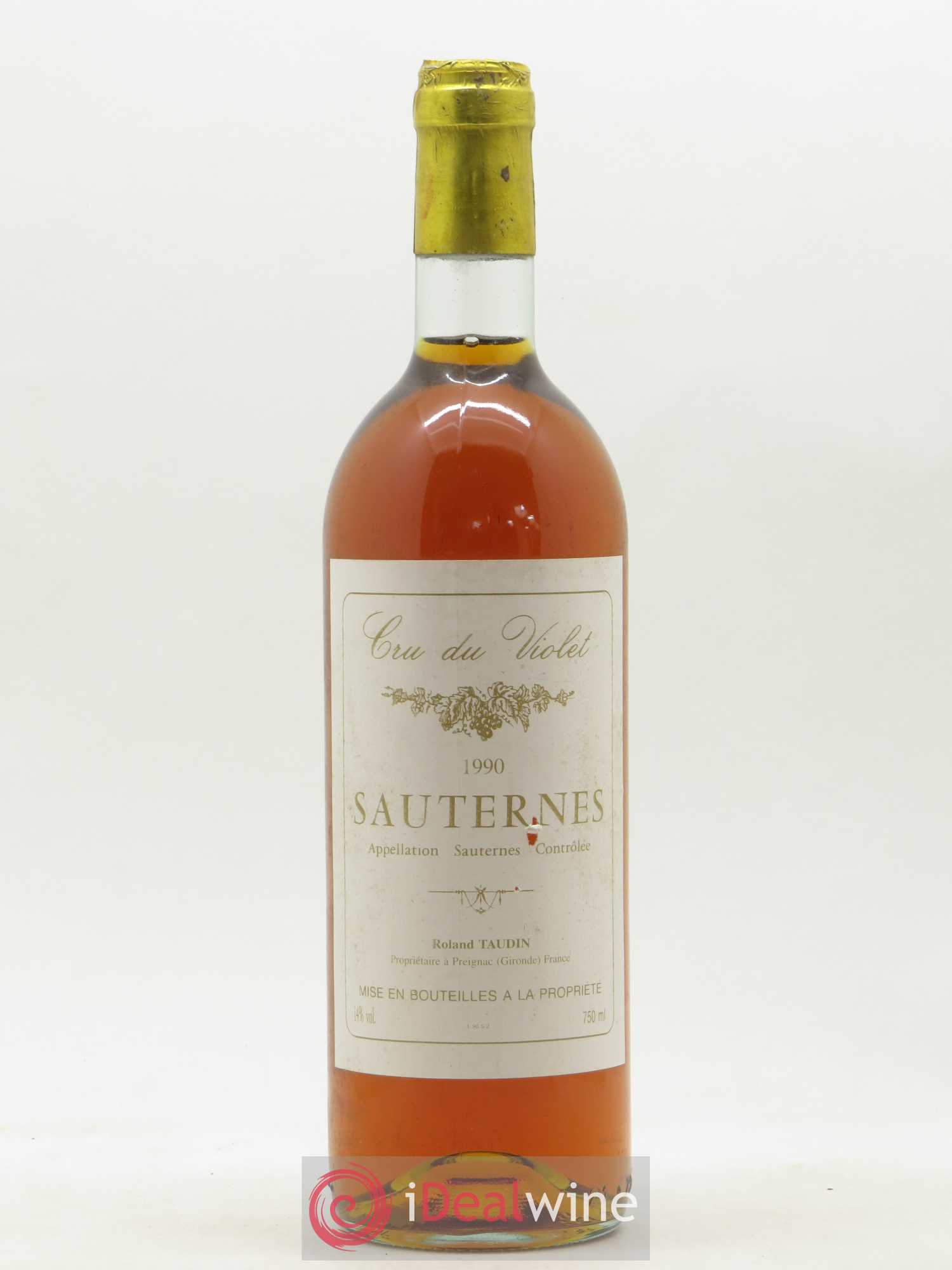 Sauternes Cru du Violet 1990 - Lot de 1 bouteille - 0