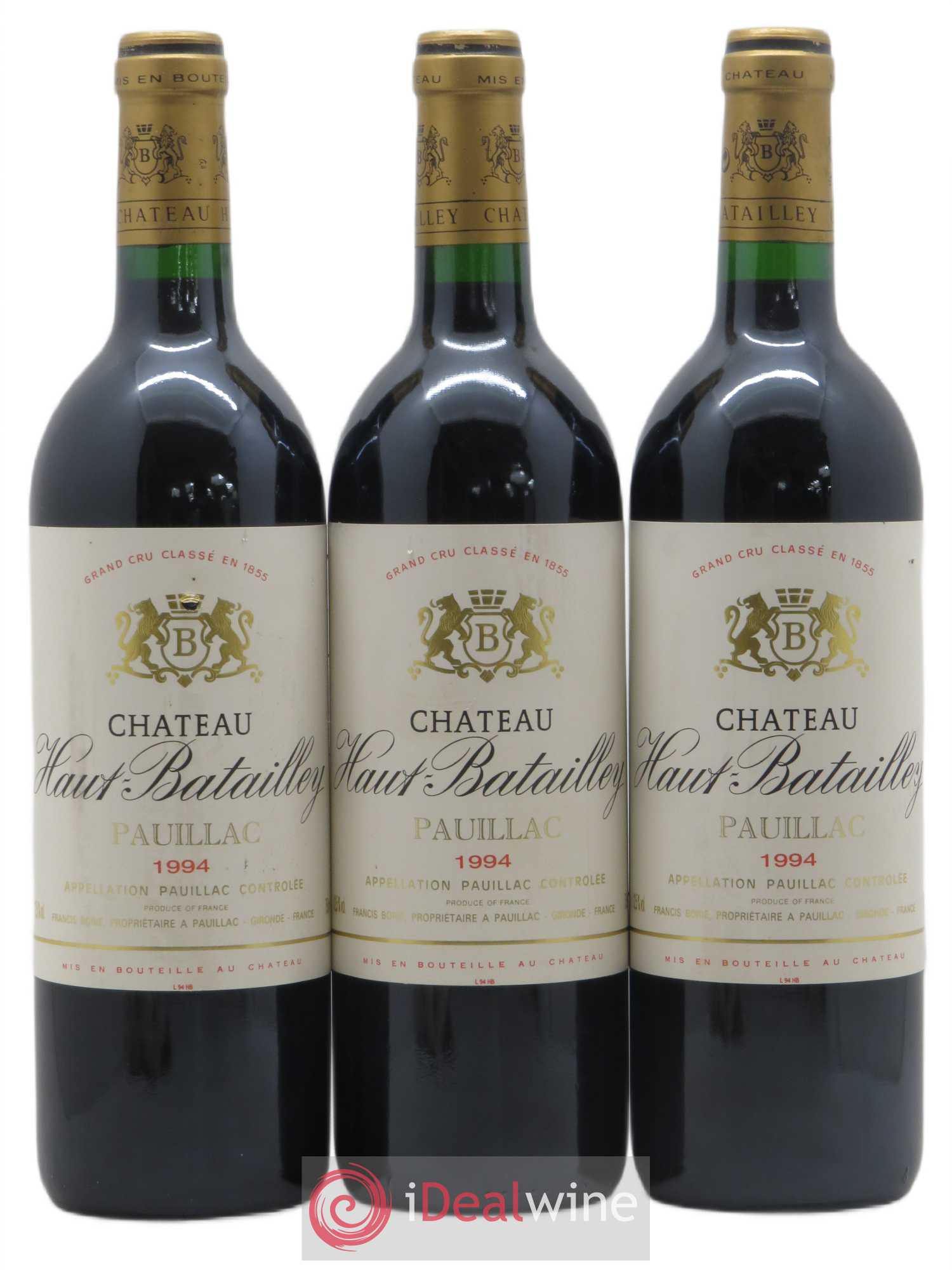 Château Haut Batailley 5ème Grand Cru Classé 1994 - Lot de 3 bouteilles - 0