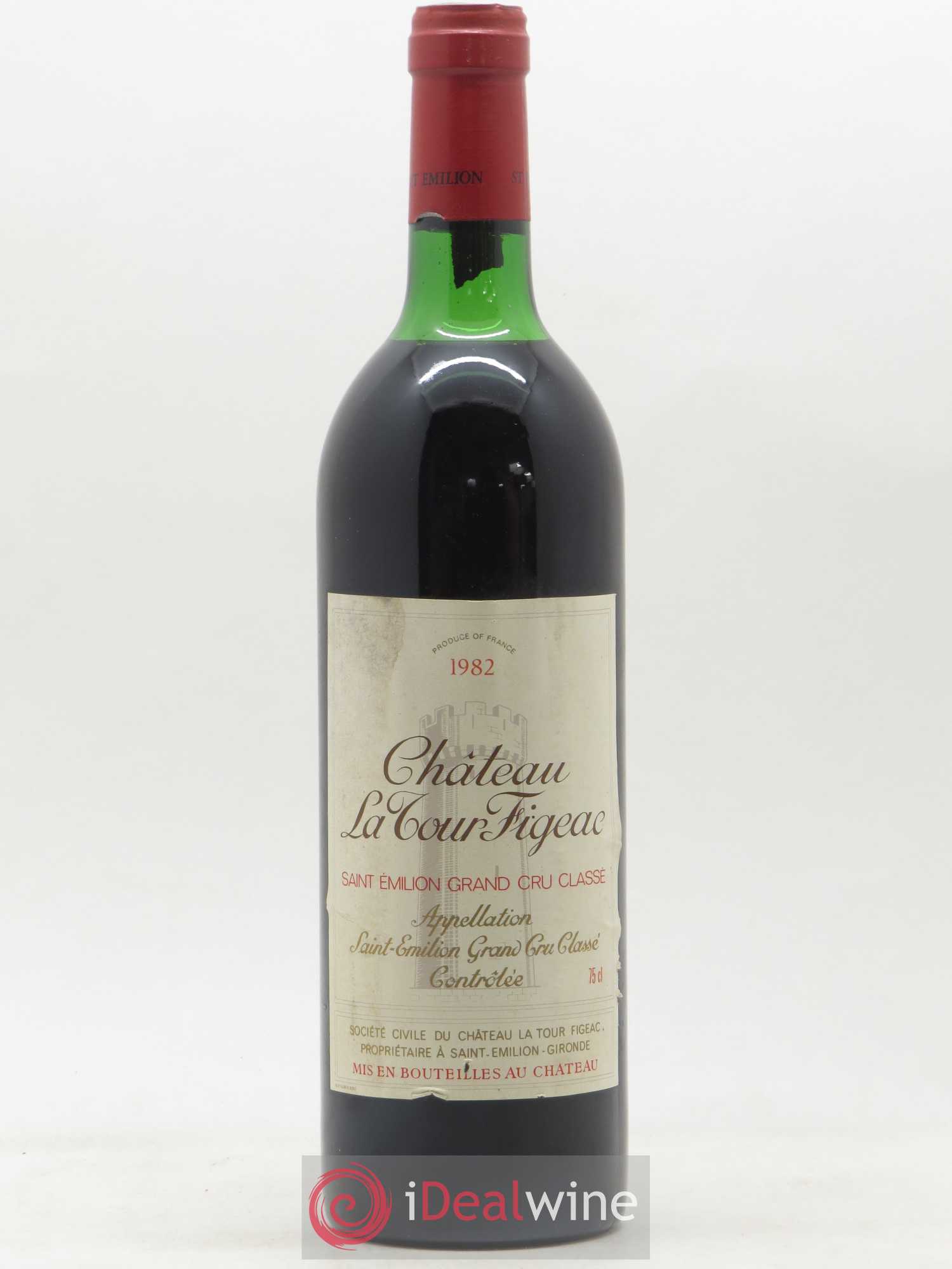 Château la Tour Figeac Grand Cru Classé 1982 - Lot de 1 bouteille - 0