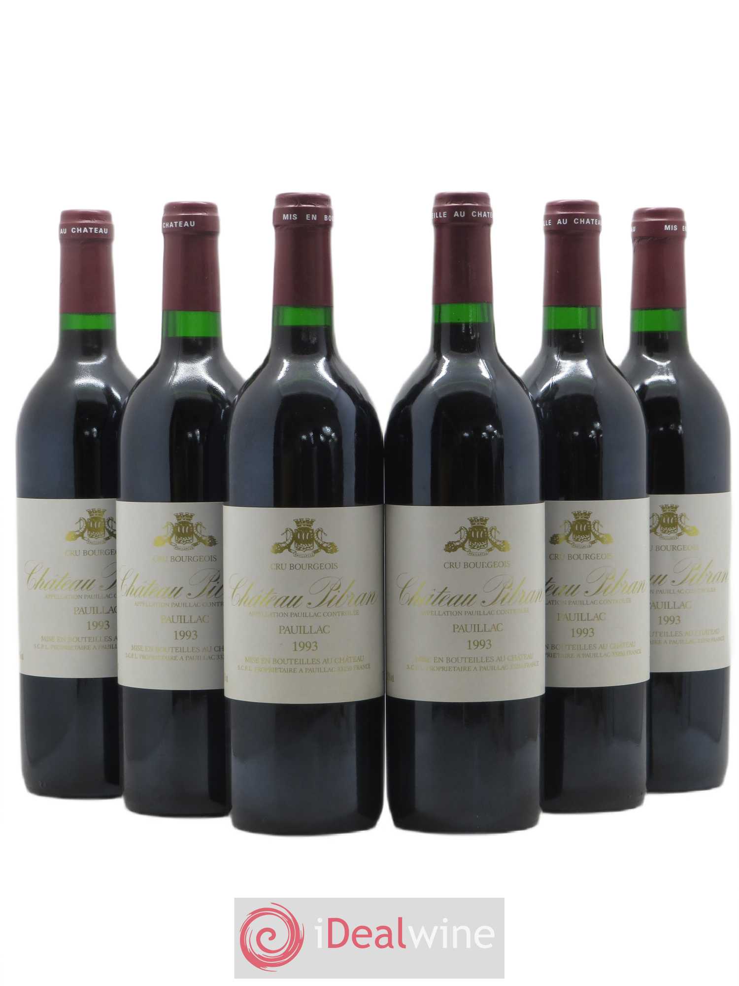 Château Pibran (sans prix de réserve) 1993 - Lot de 6 bouteilles - 0