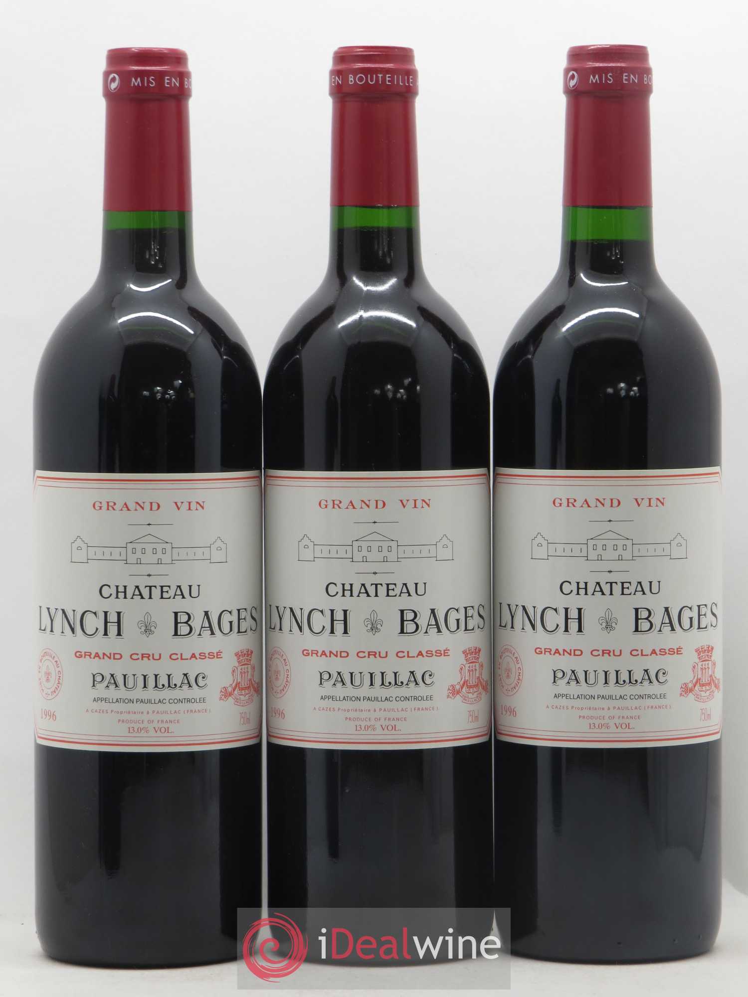 Château Lynch Bages 5ème Grand Cru Classé 1996 - Lot de 12 bouteilles - 1