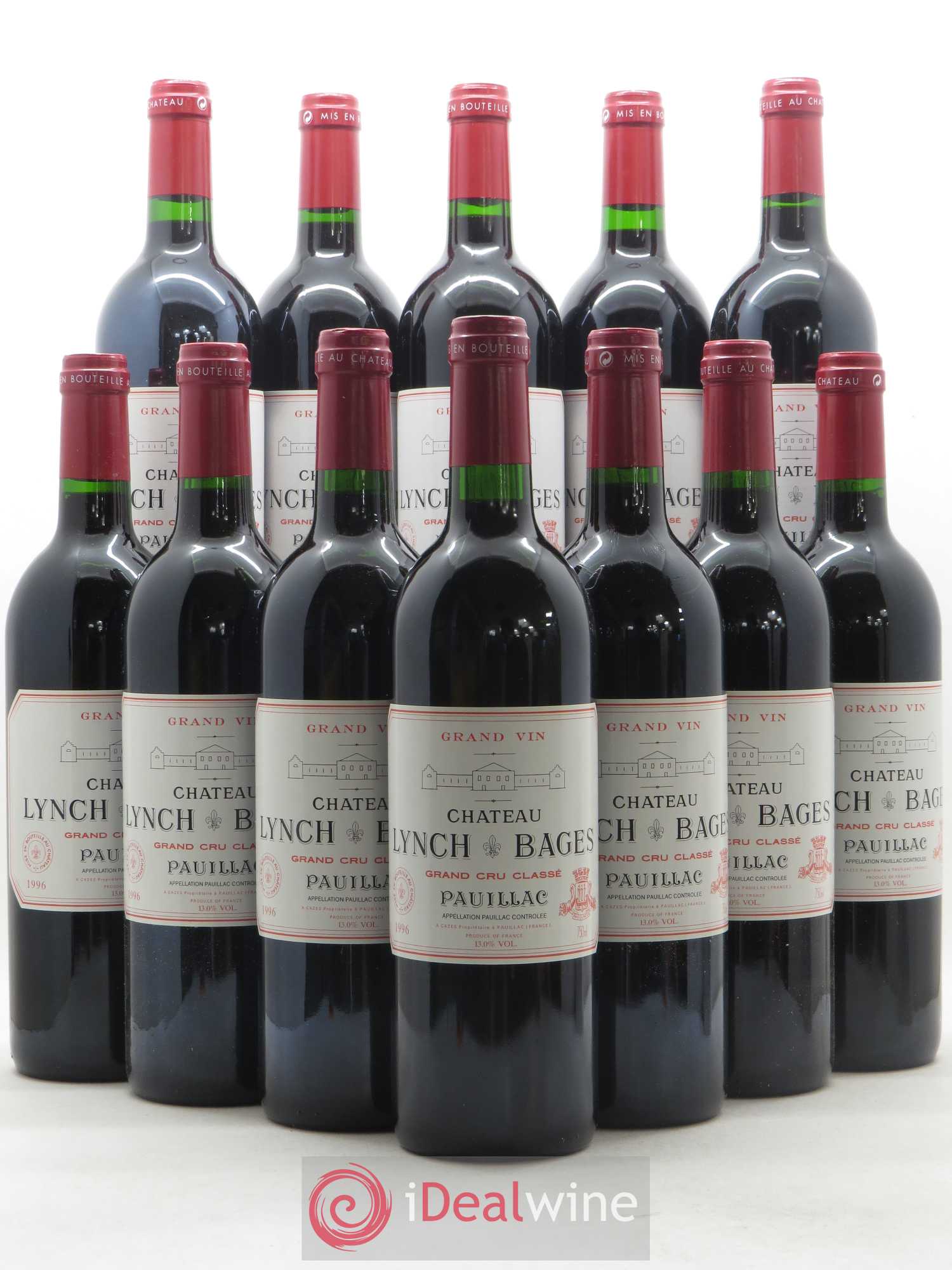 Château Lynch Bages 5ème Grand Cru Classé 1996 - Lot de 12 bouteilles - 0
