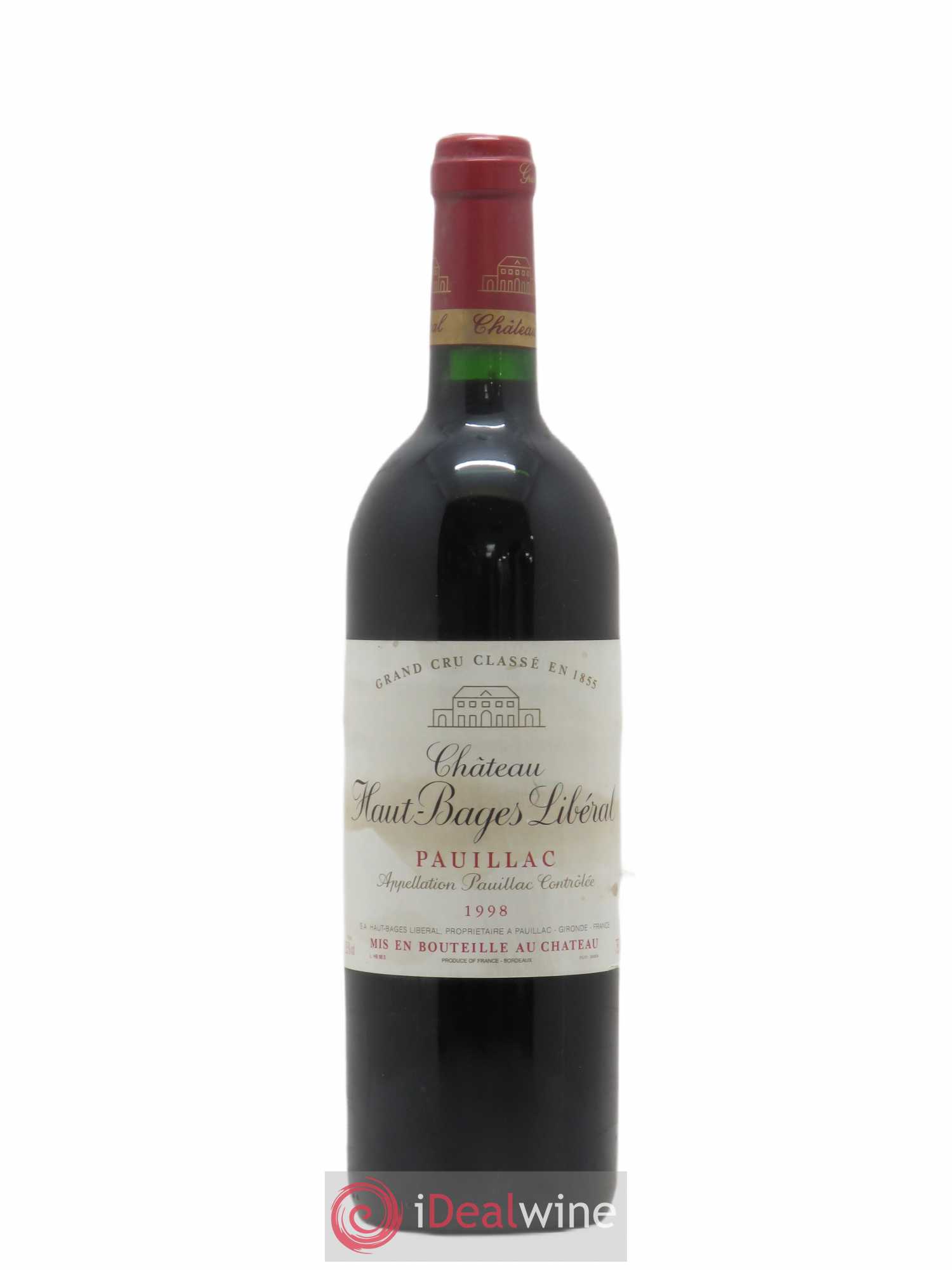 Château Haut Bages Libéral 5ème Grand Cru Classé 1998 - Lot de 1 bouteille - 0