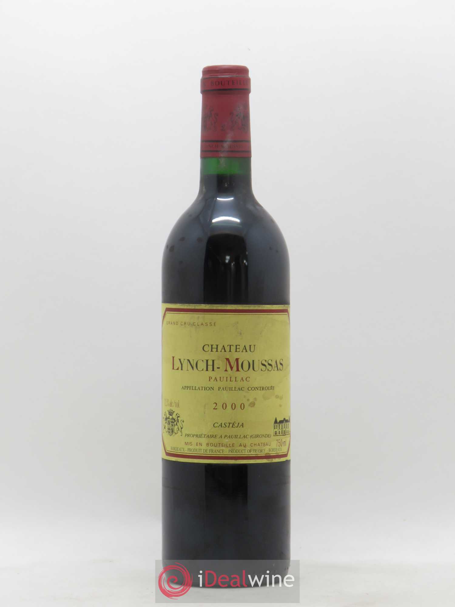 Château Lynch Moussas 5ème Grand Cru Classé 2000 - Lot de 1 bouteille - 0