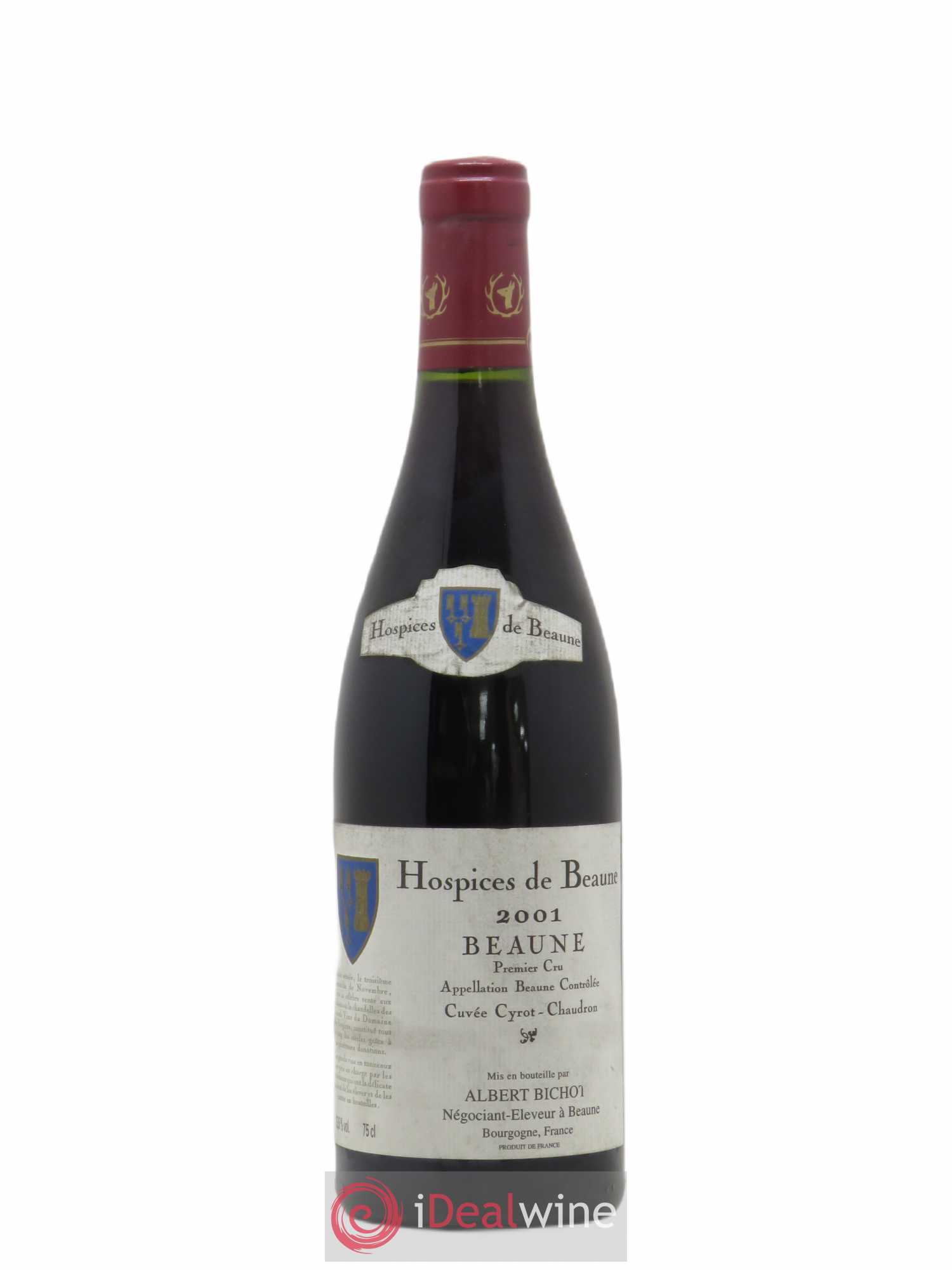 Beaune 1er Cru Cuvée Cyrot Chaudron Hospices de Beaune Albert Bichot 2001 - Posten von 1 Flasche - 0