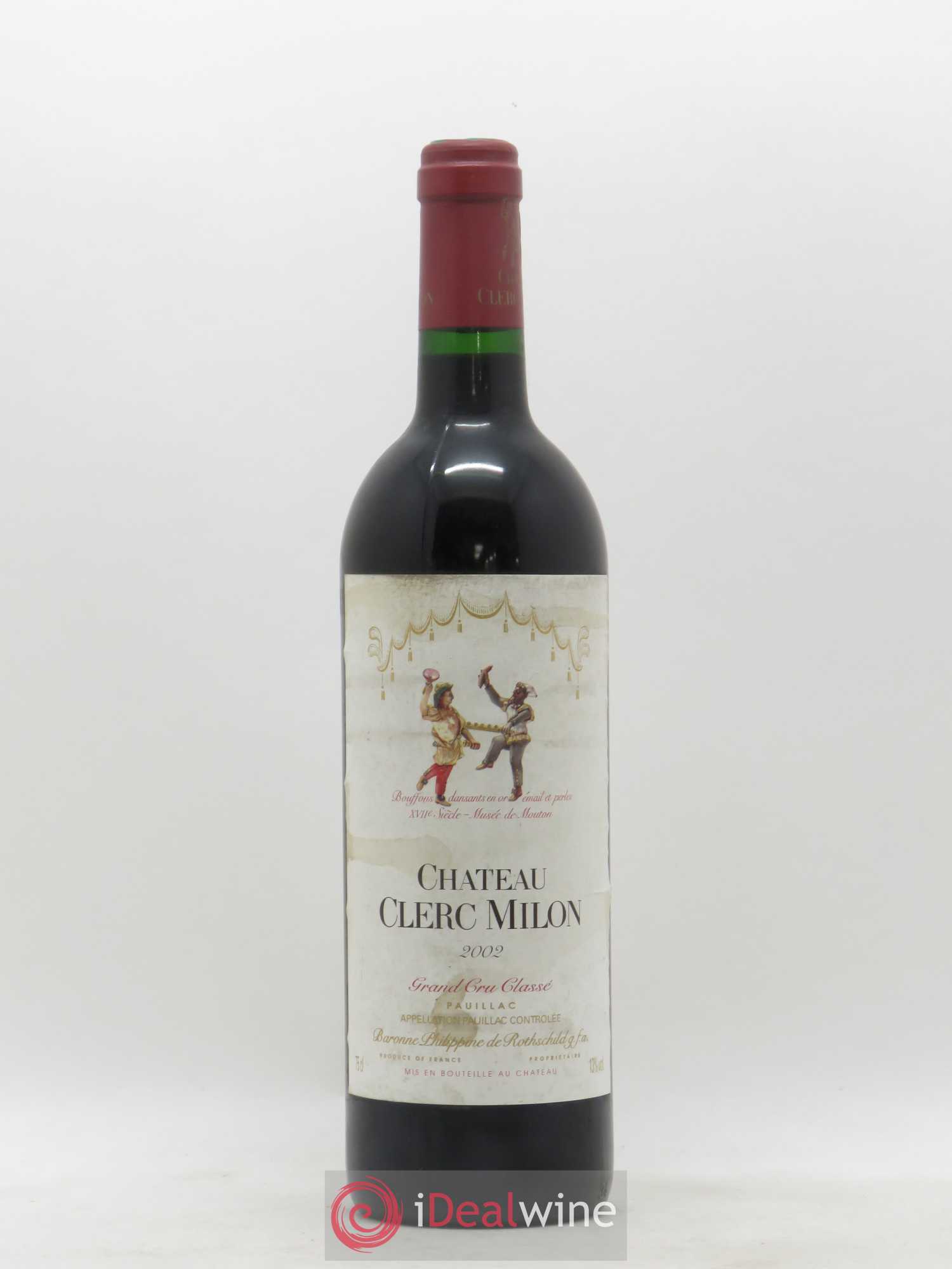 Château Clerc Milon 5ème Grand Cru Classé 2002 - Lot de 1 bouteille - 0