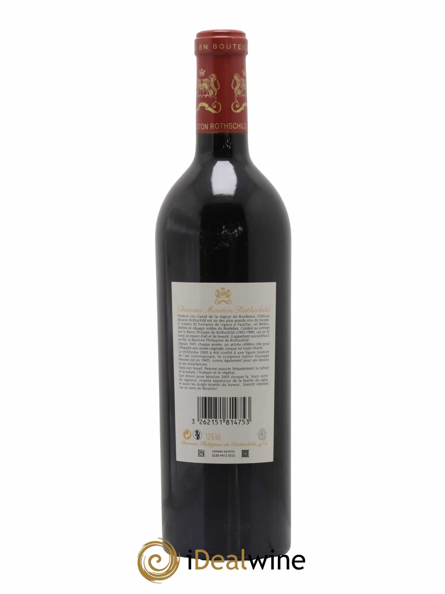 Château Mouton Rothschild 1er Grand Cru Classé 2005 - Lot de 1 bouteille - 1