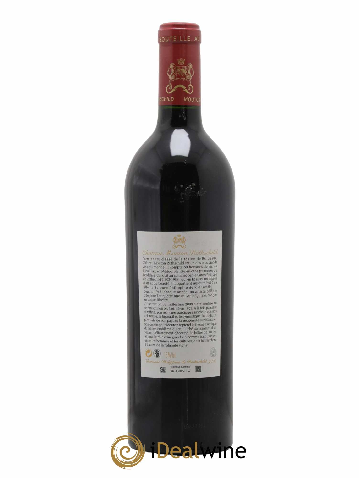 Château Mouton Rothschild 1er Grand Cru Classé 2008 - Lot de 1 bouteille - 1
