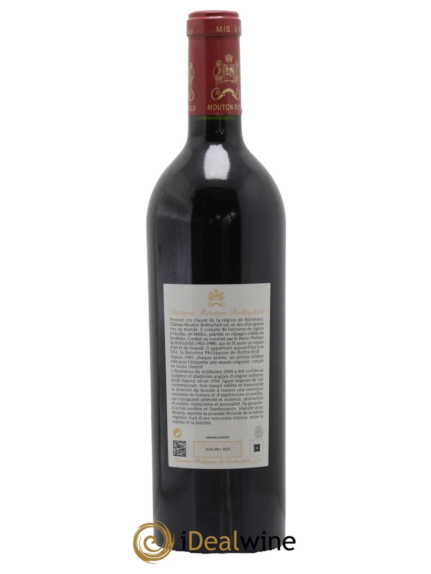Château Mouton Rothschild 1er Grand Cru Classé 2009 - Lot de 1 bouteille - 1