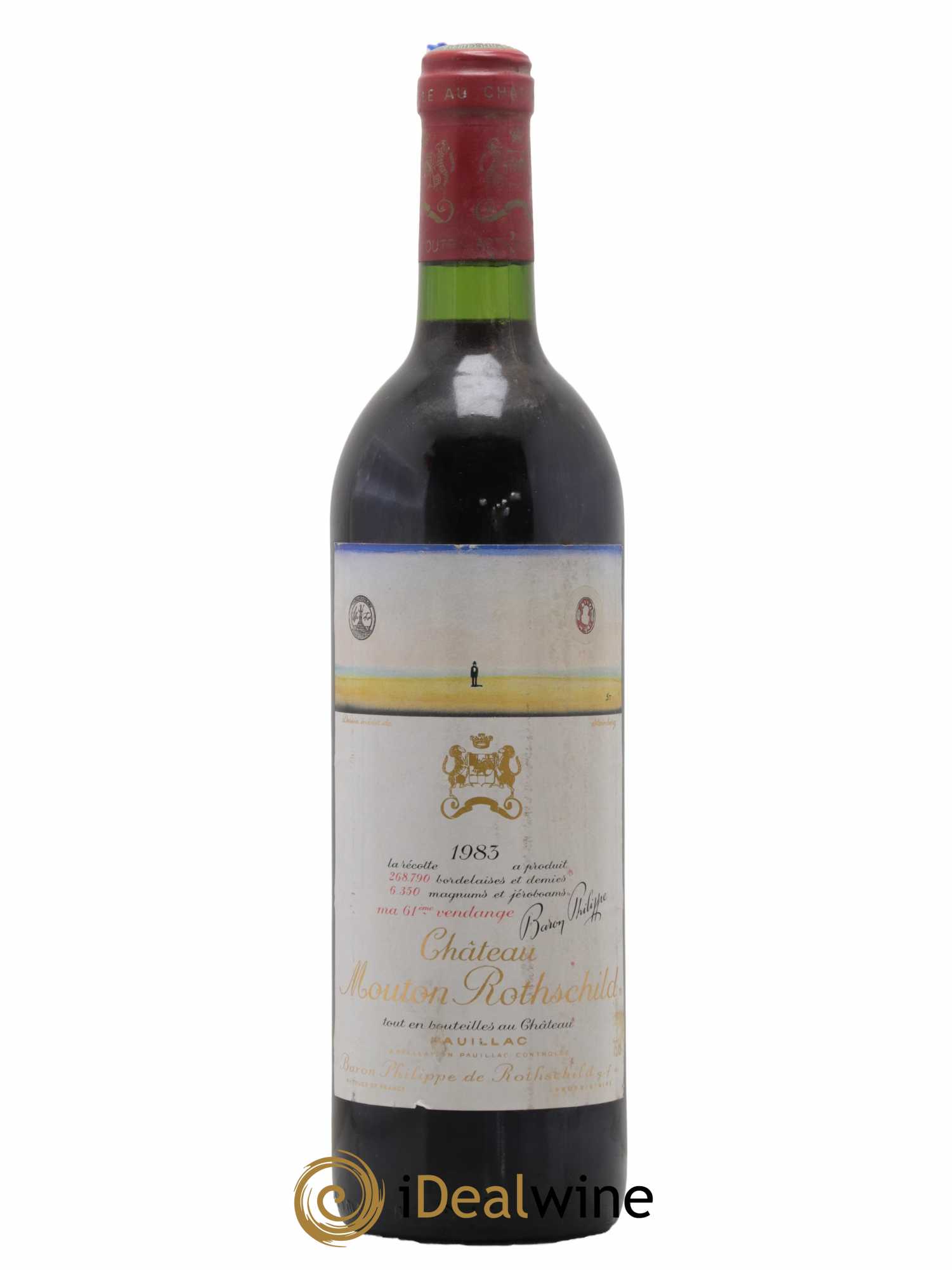 Château Mouton Rothschild 1er Grand Cru Classé 1983 - Lot de 1 bouteille - 0