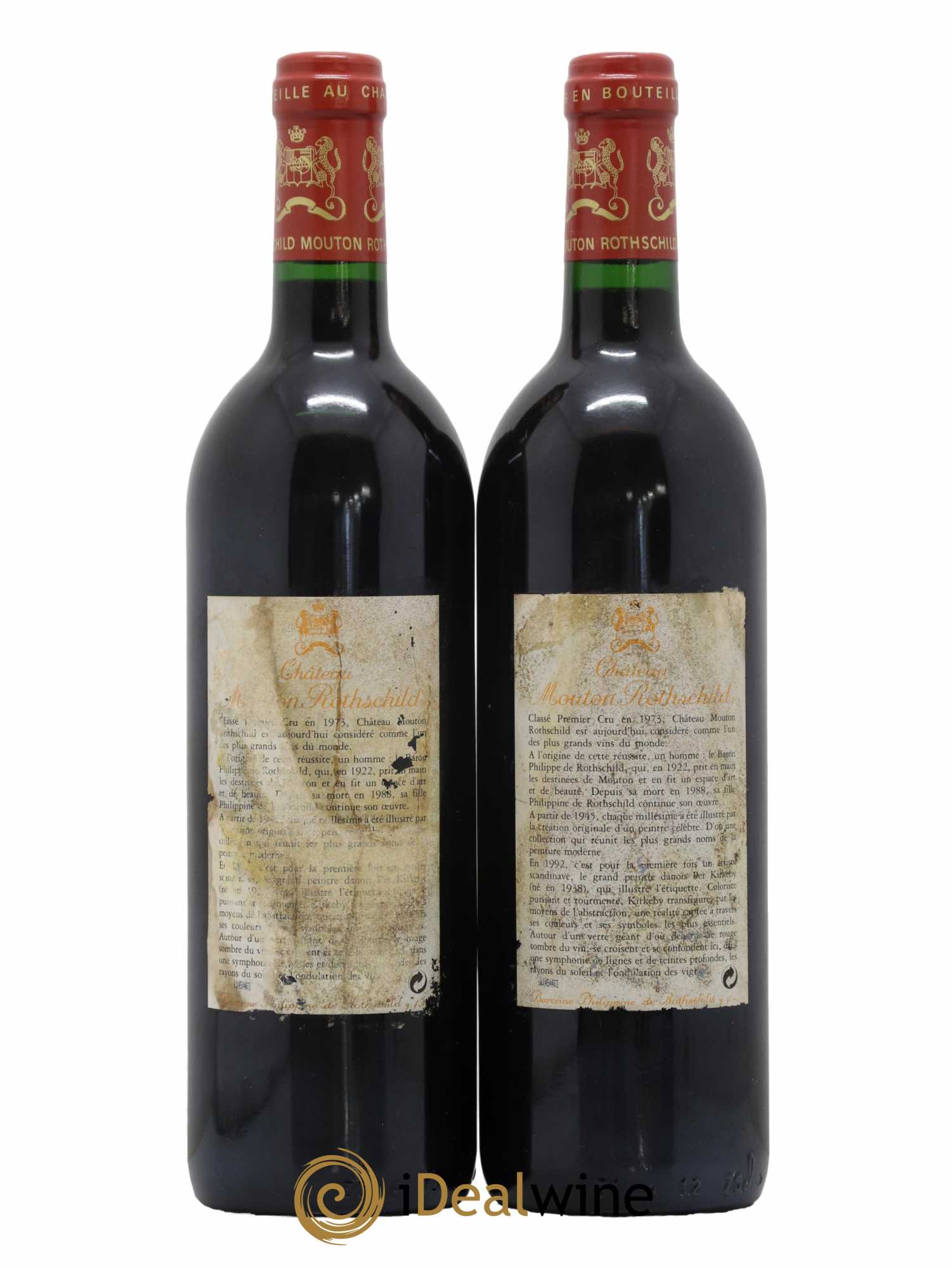 Château Mouton Rothschild 1er Grand Cru Classé 1992 - Lot of 2 bottles - 1