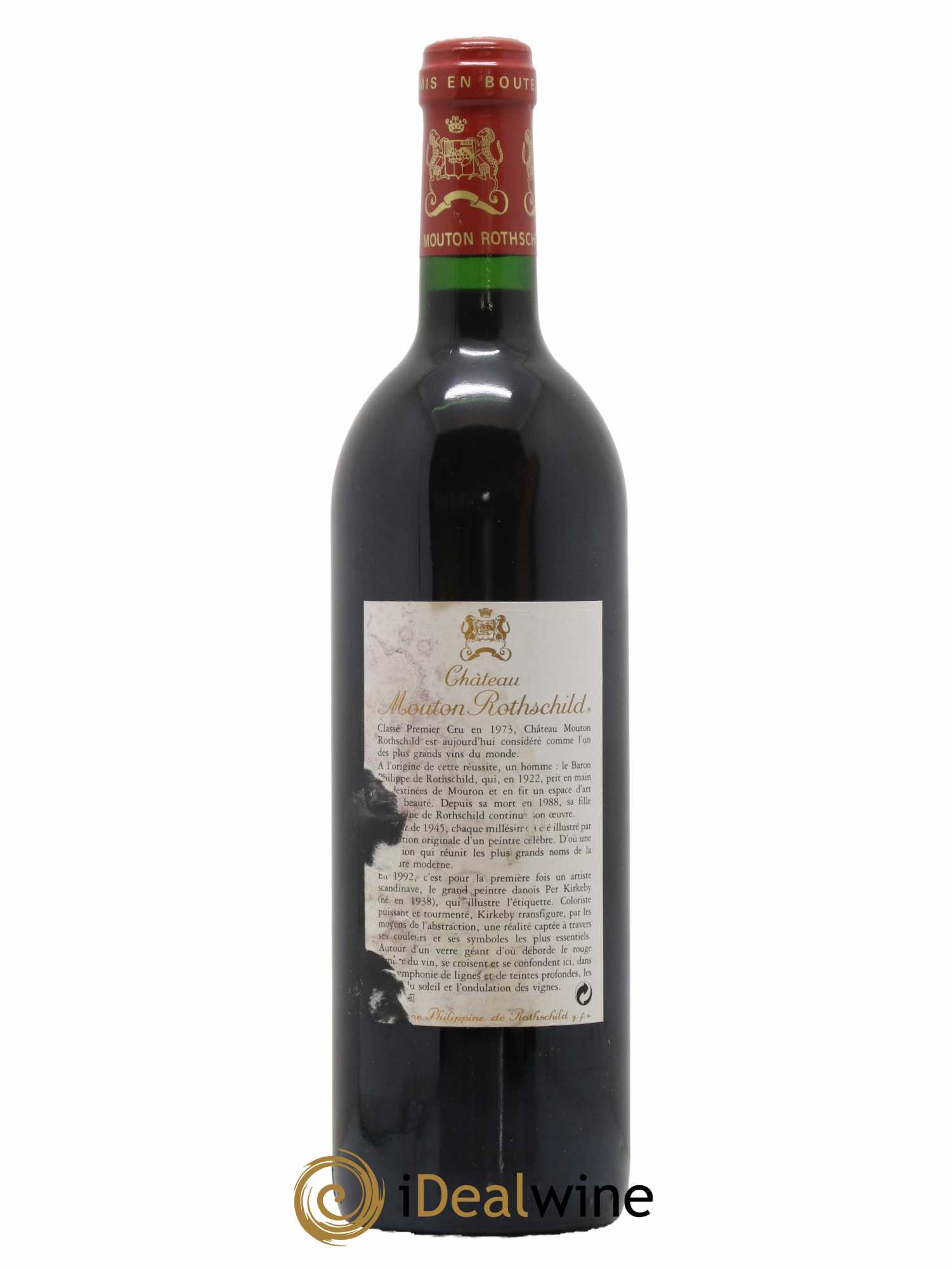 Château Mouton Rothschild 1er Grand Cru Classé 1992 - Lot de 1 bouteille - 1
