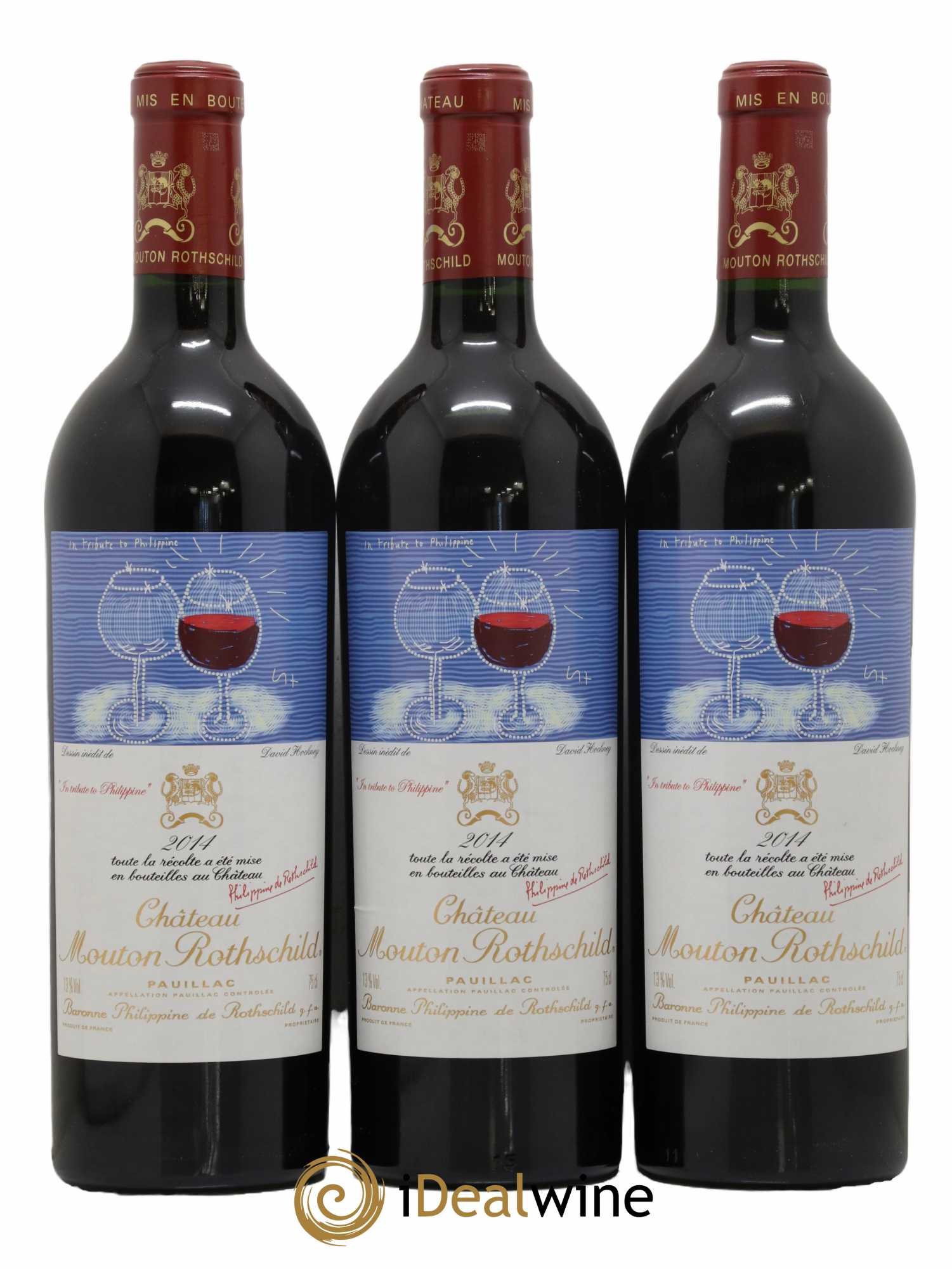 Château Mouton Rothschild 1er Grand Cru Classé 2014 - Lot de 3 bouteilles - 0