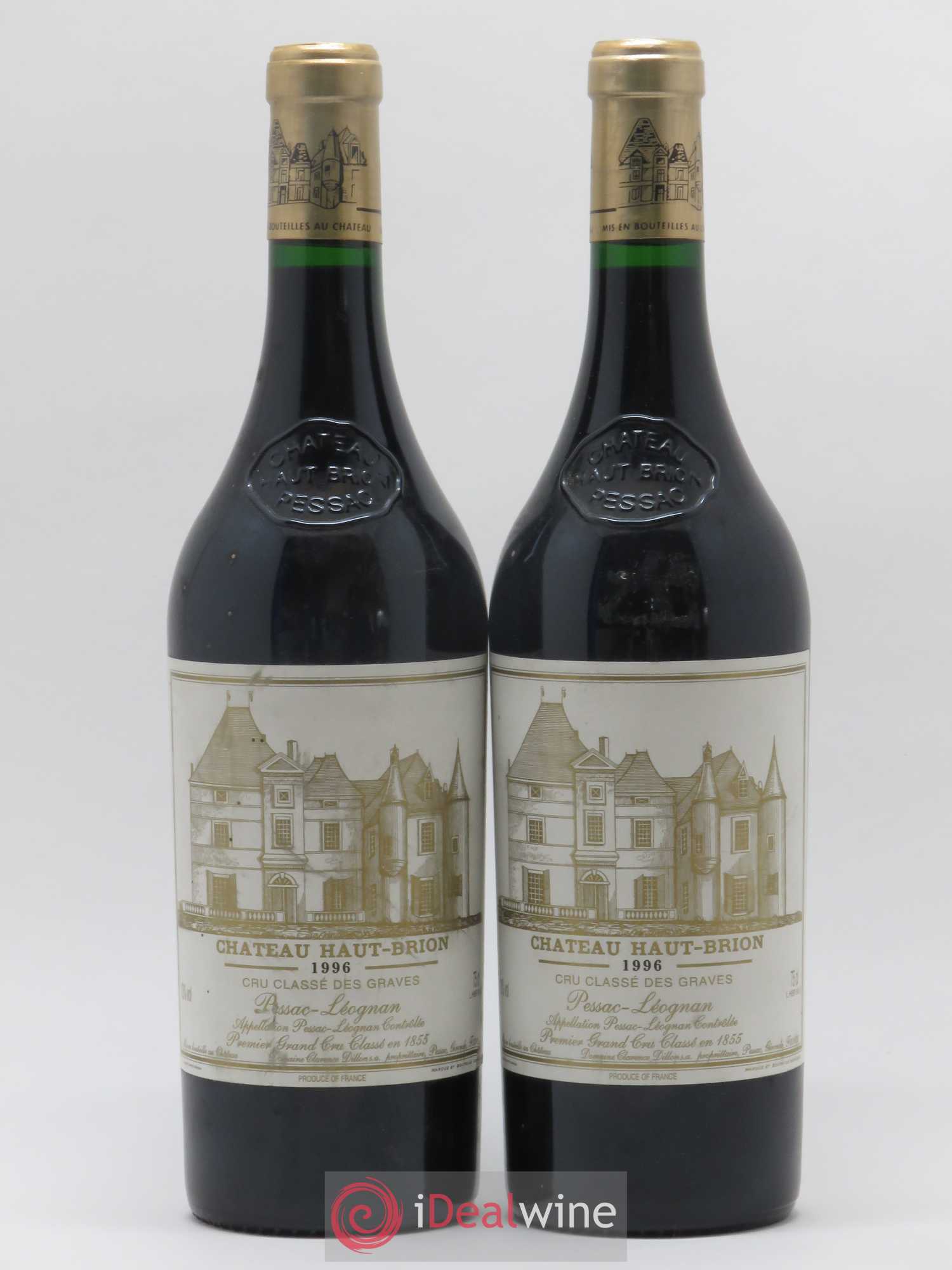 Château Haut Brion 1er Grand Cru Classé 1996 - Lot de 2 bouteilles - 0