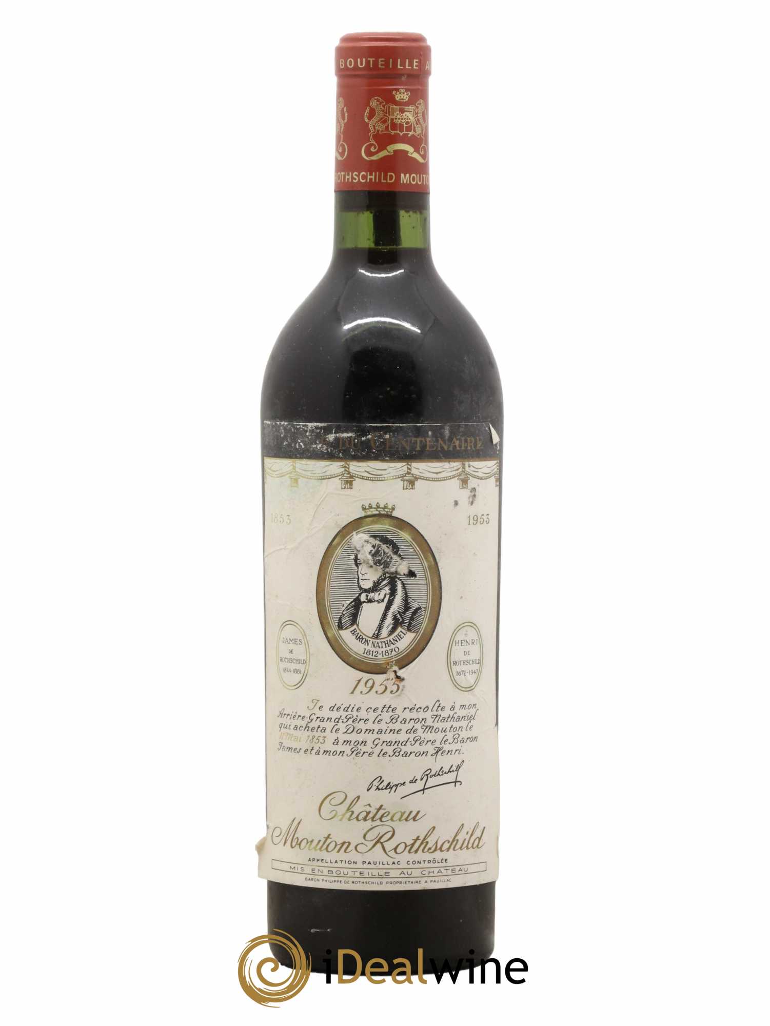 Château Mouton Rothschild 1er Grand Cru Classé 1953 - Lot de 1 bouteille - 0