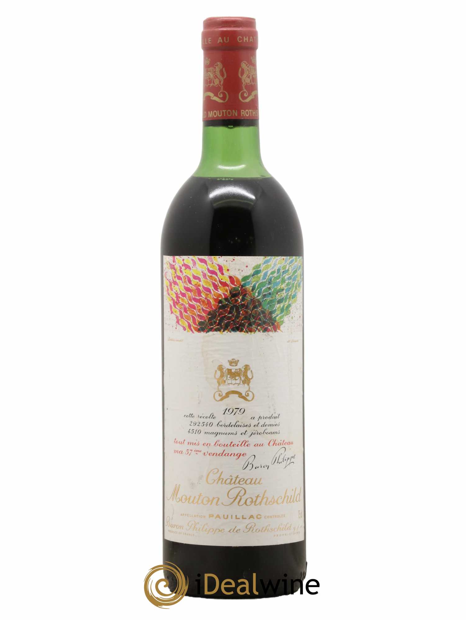 Château Mouton Rothschild 1er Grand Cru Classé 1979 - Lot de 1 bouteille - 0