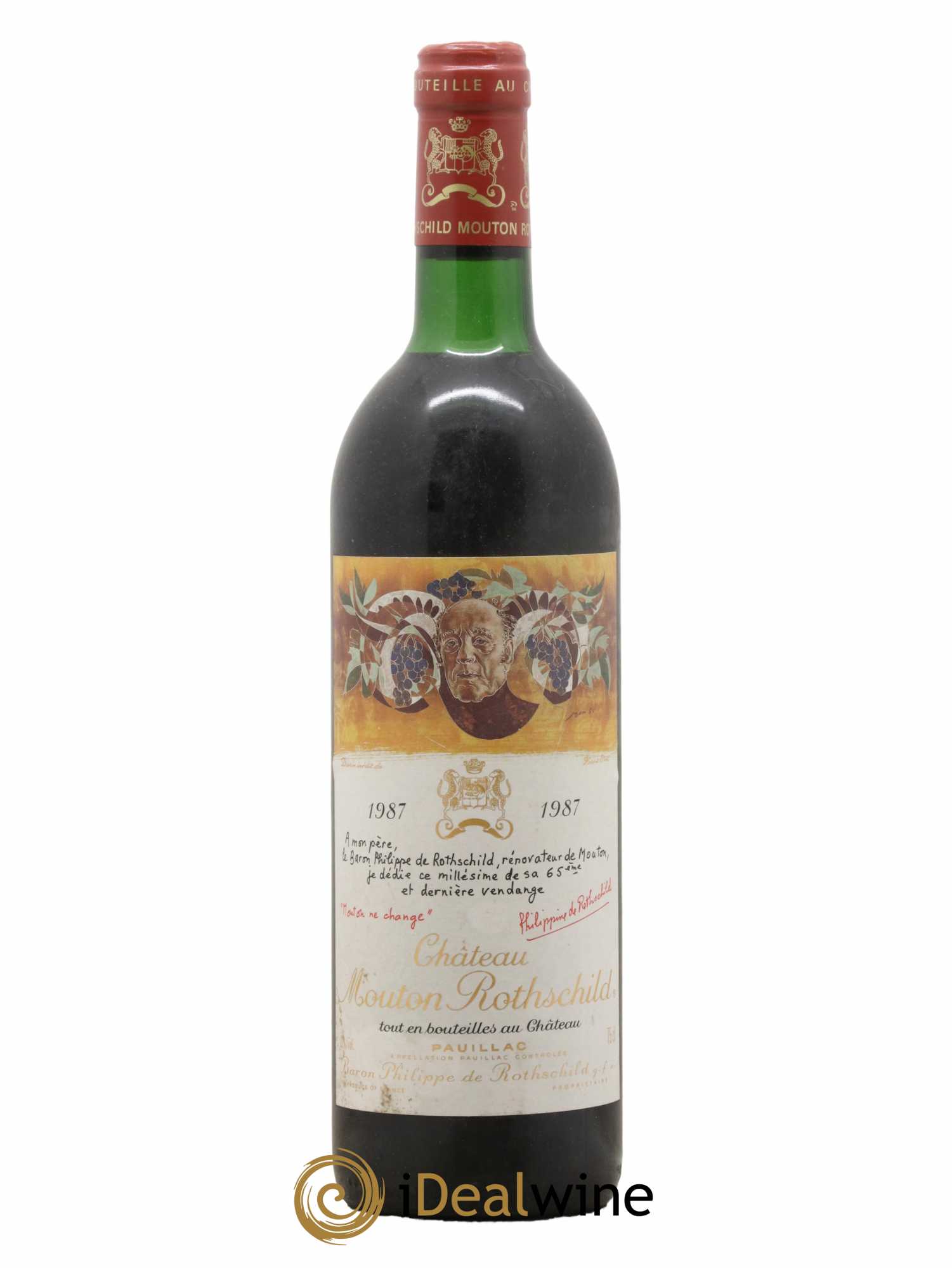 Château Mouton Rothschild 1er Grand Cru Classé 1987 - Lot de 1 bouteille - 0