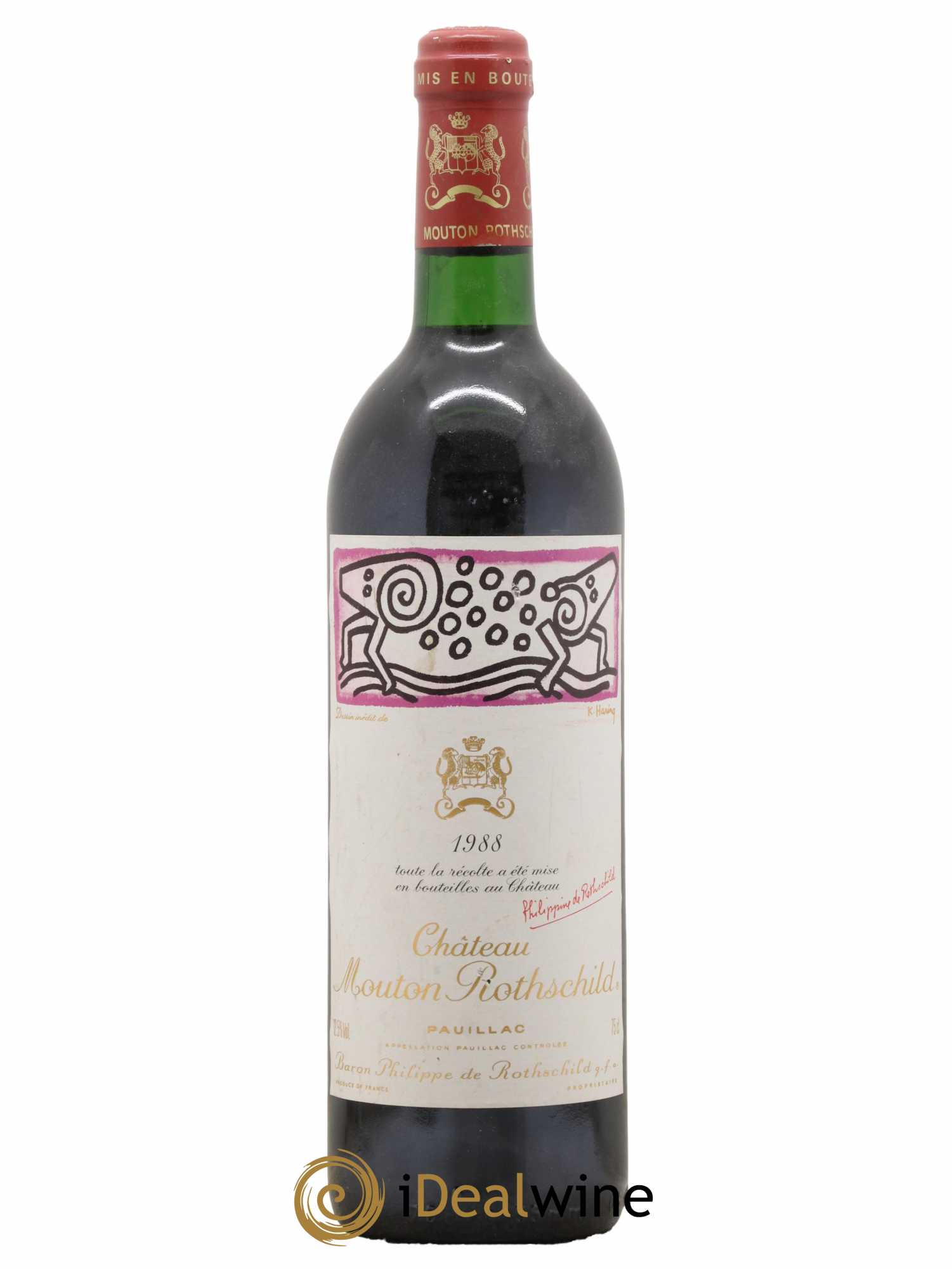 Château Mouton Rothschild 1er Grand Cru Classé 1988 - Lot de 1 bouteille - 0