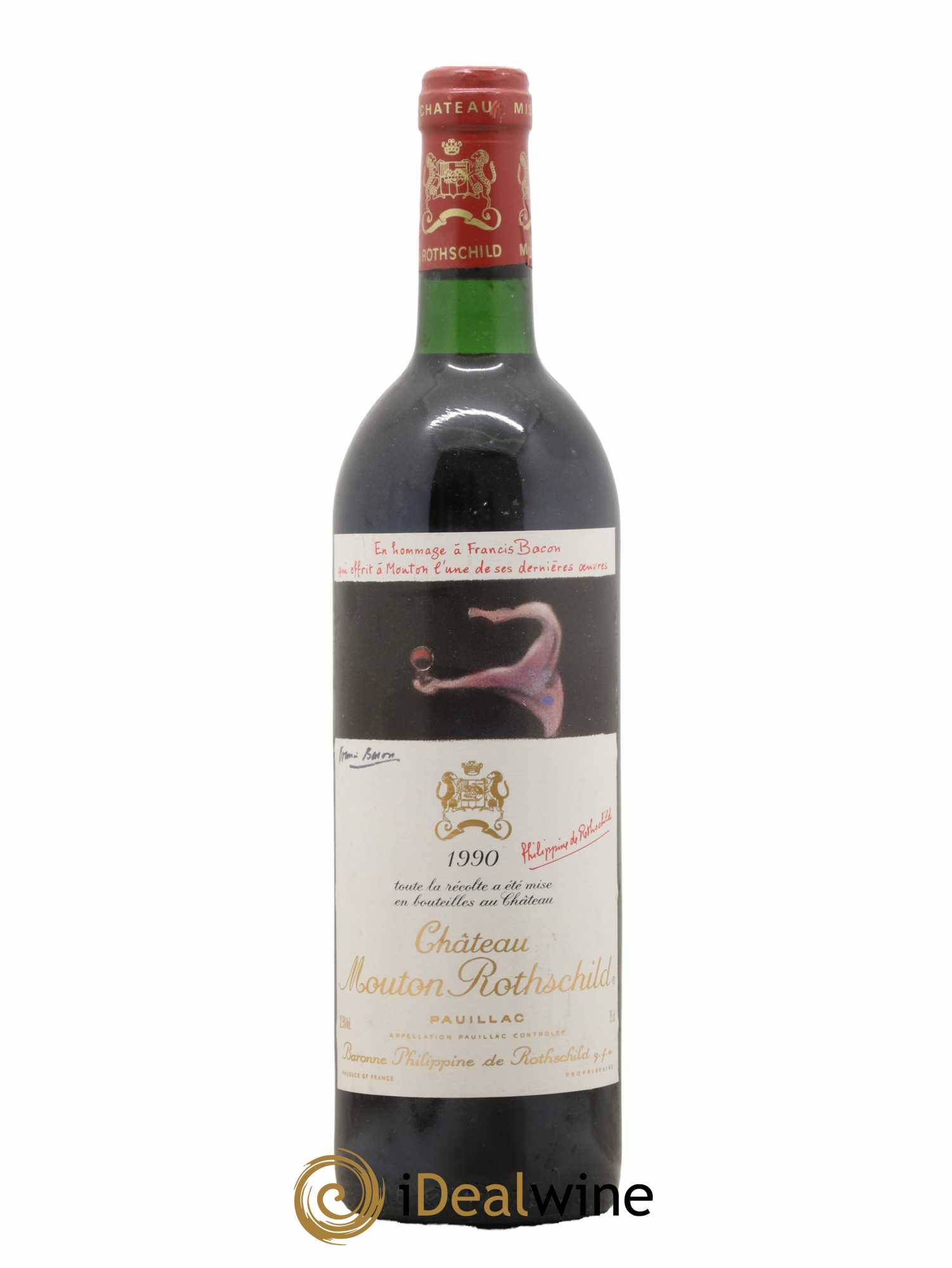 Château Mouton Rothschild 1er Grand Cru Classé 1990 - Lot de 1 bouteille - 0
