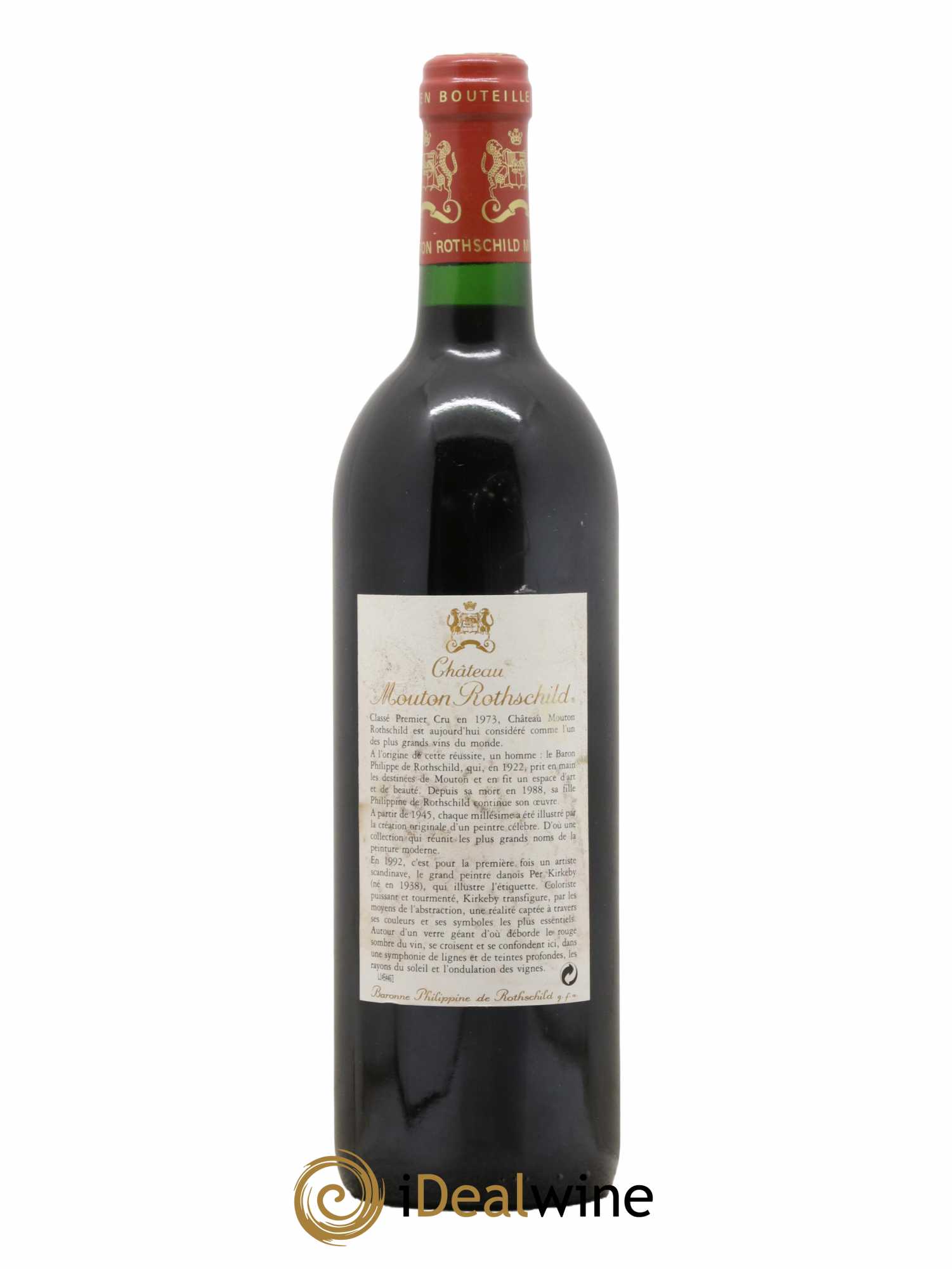 Château Mouton Rothschild 1er Grand Cru Classé 1992 - Lot de 1 bouteille - 1