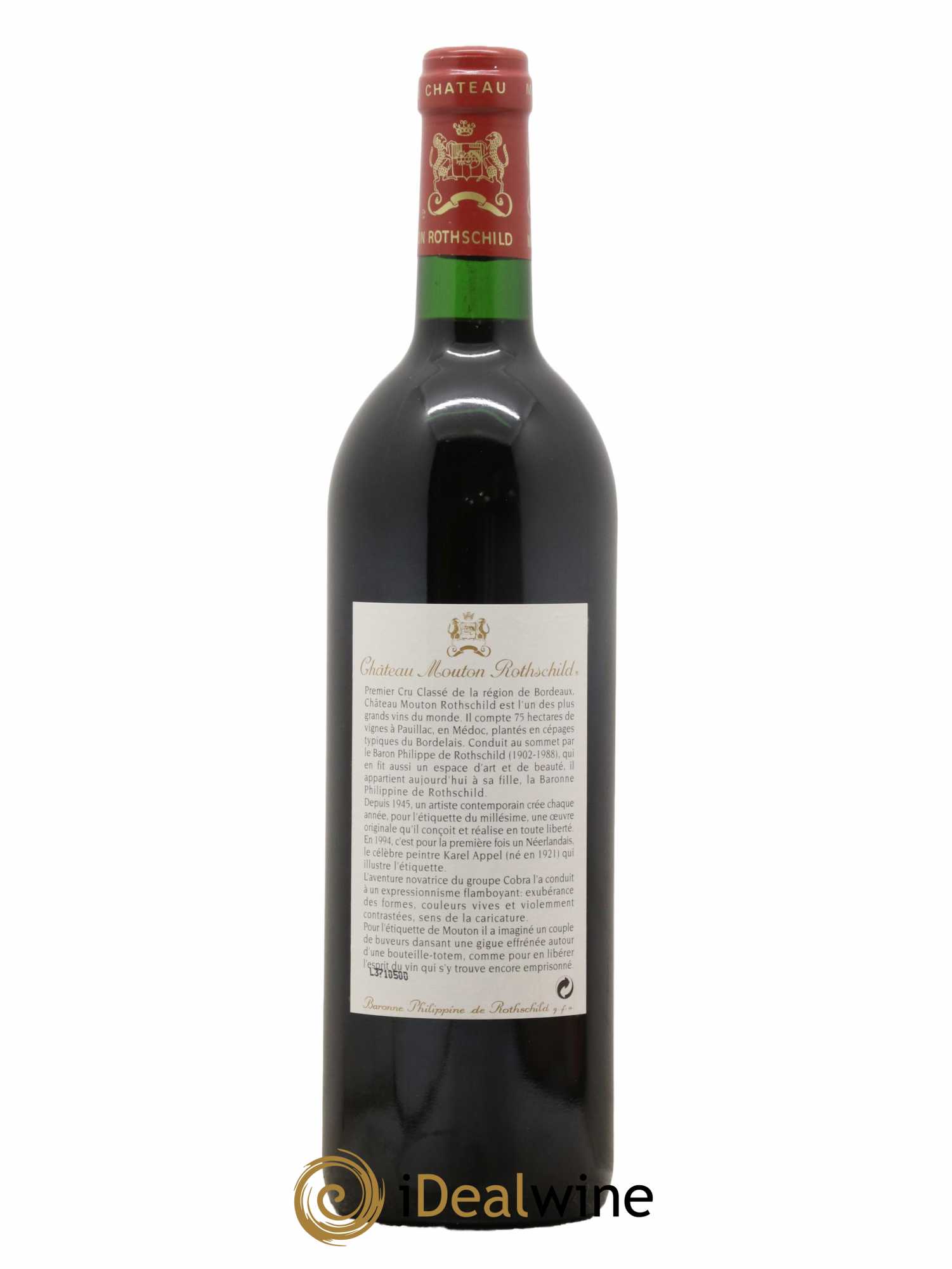 Château Mouton Rothschild 1er Grand Cru Classé 1994 - Lot de 1 bouteille - 1