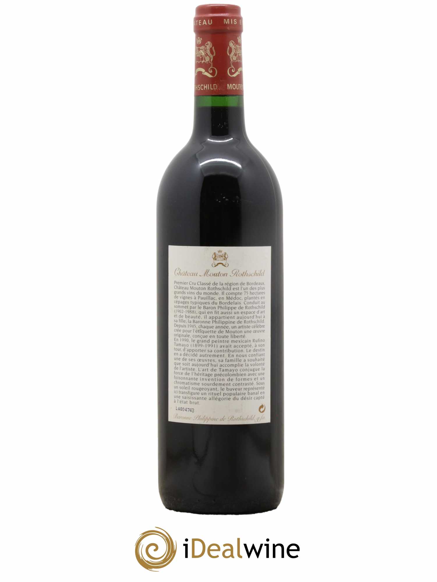 Château Mouton Rothschild 1er Grand Cru Classé 1998 - Lot de 1 bouteille - 1