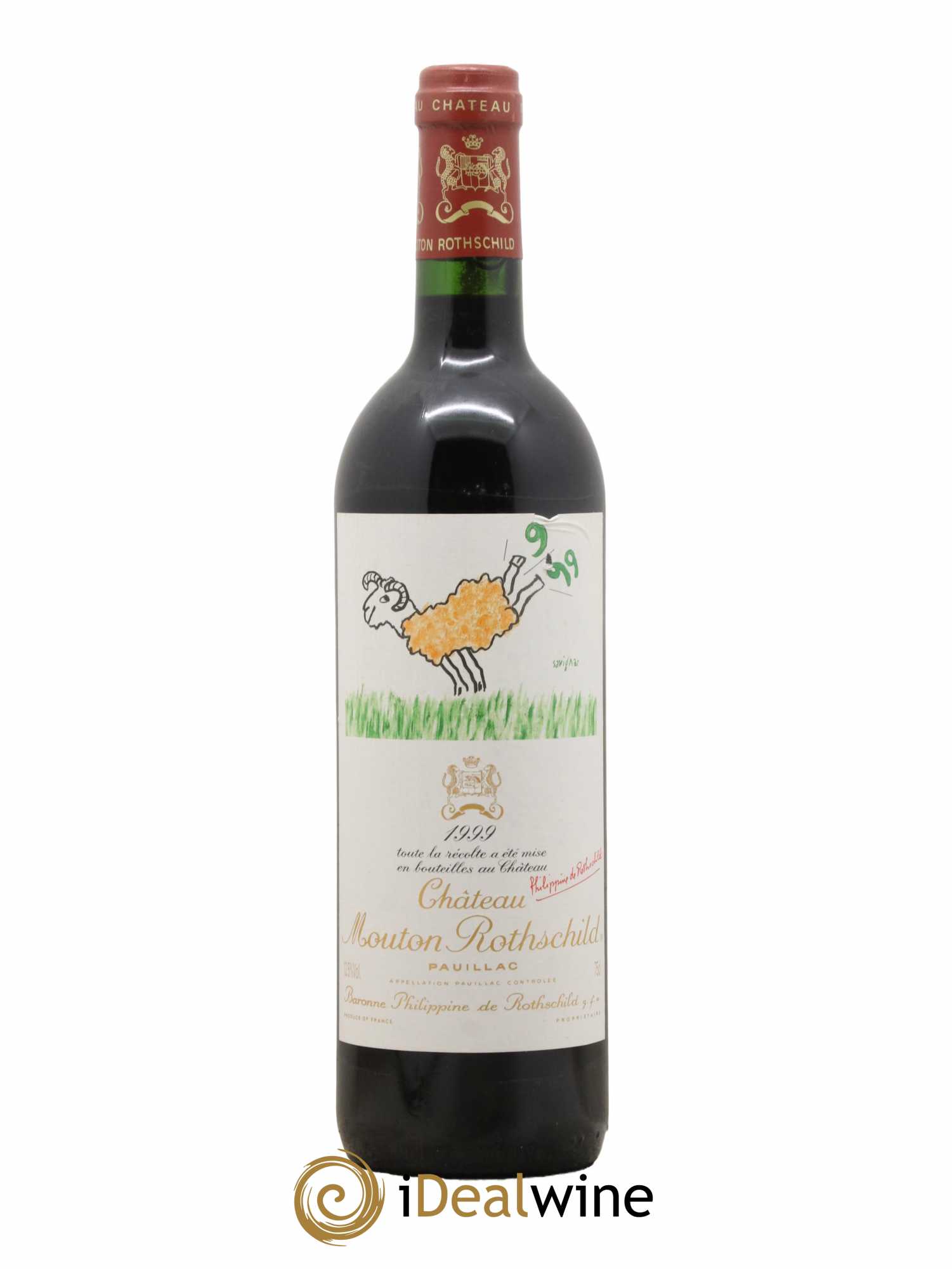 Château Mouton Rothschild 1er Grand Cru Classé 1999 - Lot de 1 bouteille - 0