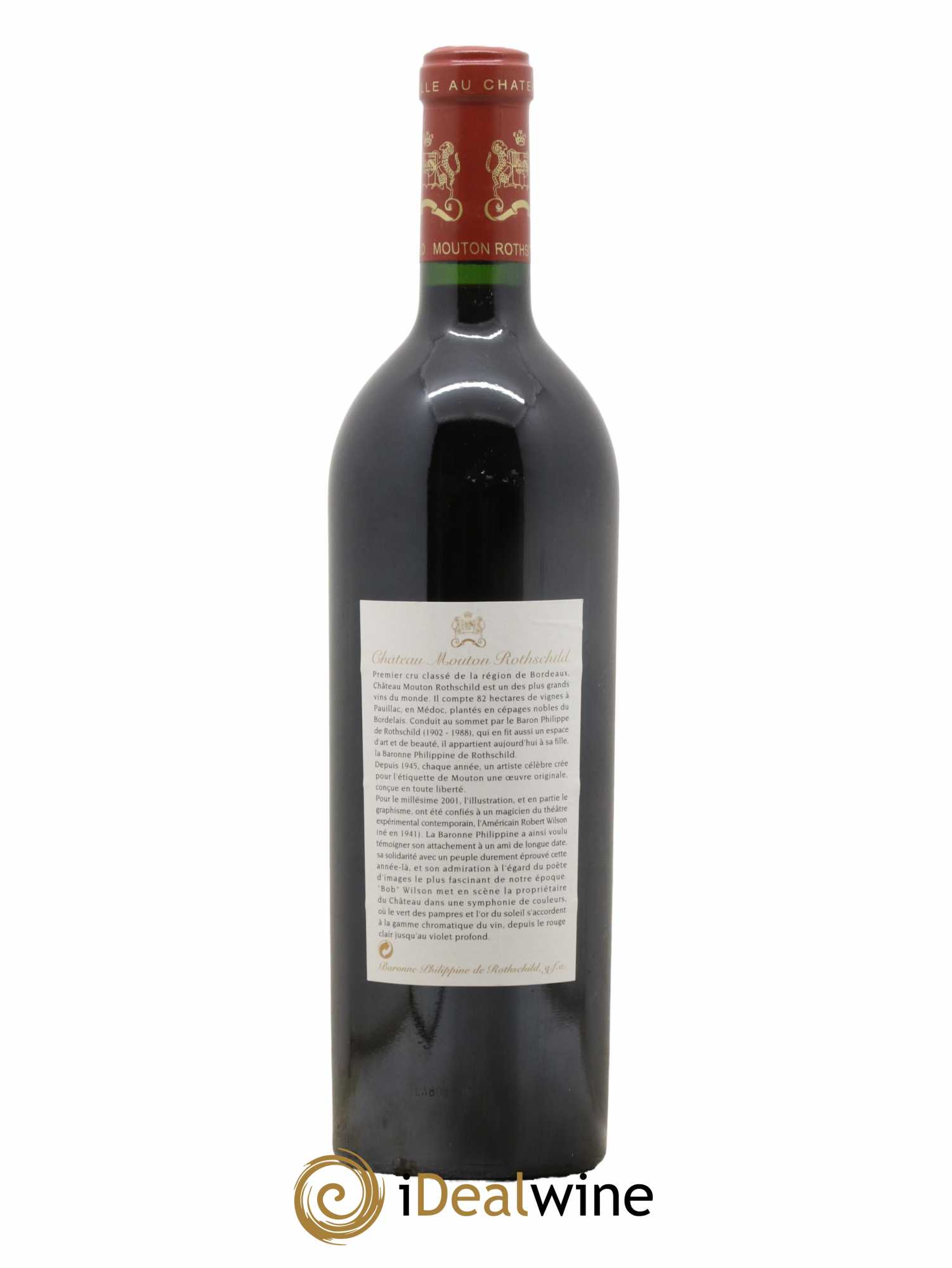 Château Mouton Rothschild 1er Grand Cru Classé 2001 - Lot de 1 bouteille - 1