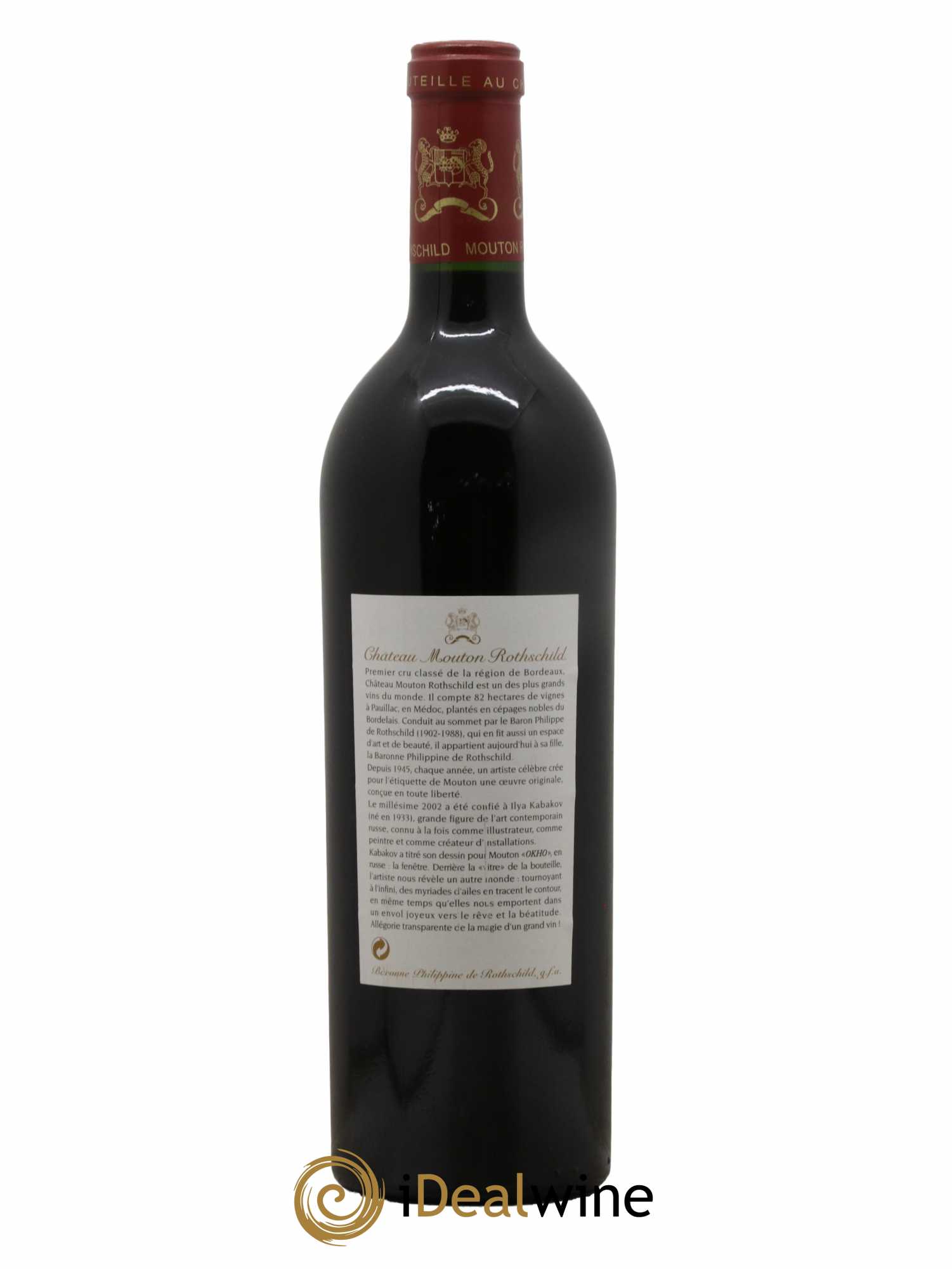 Château Mouton Rothschild 1er Grand Cru Classé 2002 - Lot de 1 bouteille - 1