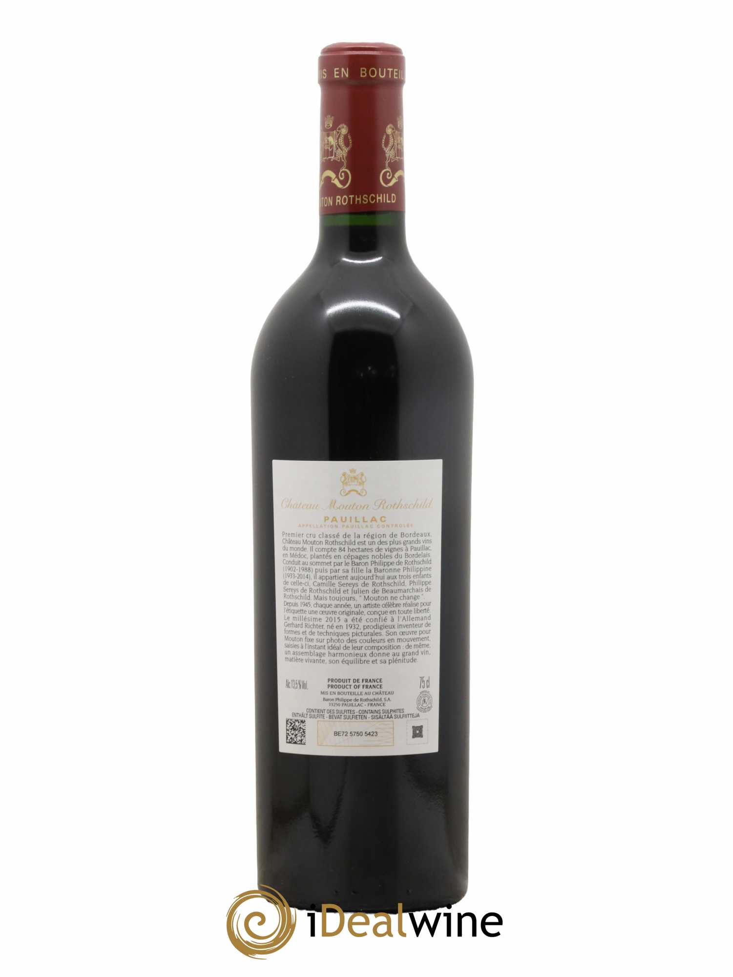 Château Mouton Rothschild 1er Grand Cru Classé 2015 - Lot de 1 bouteille - 1