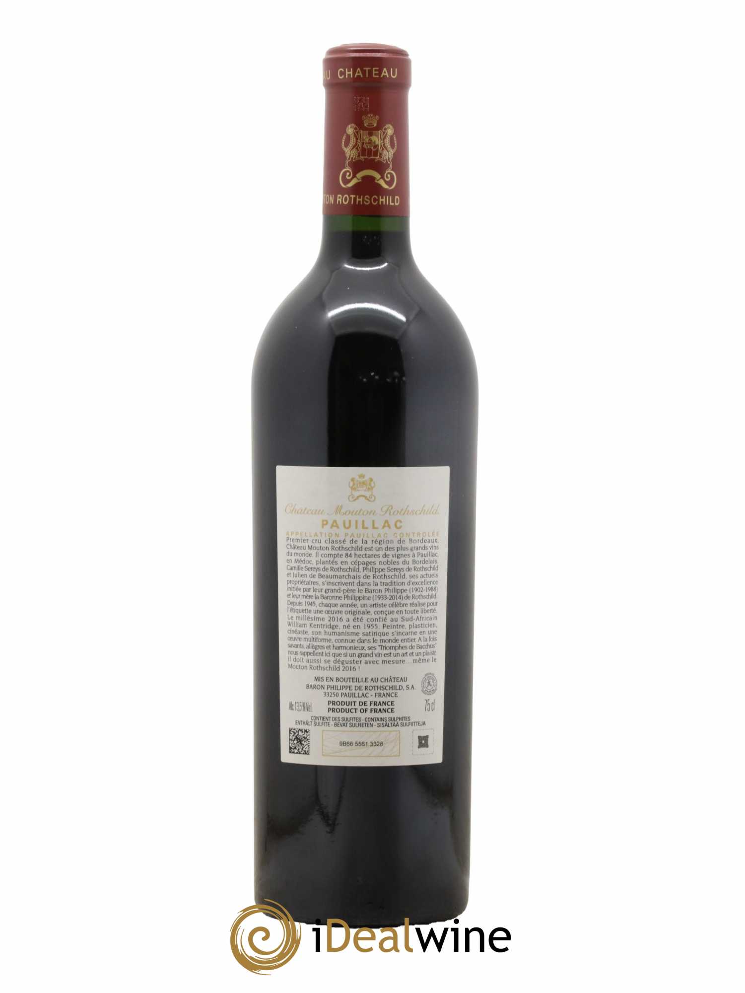 Château Mouton Rothschild 1er Grand Cru Classé 2016 - Lot de 1 bouteille - 1