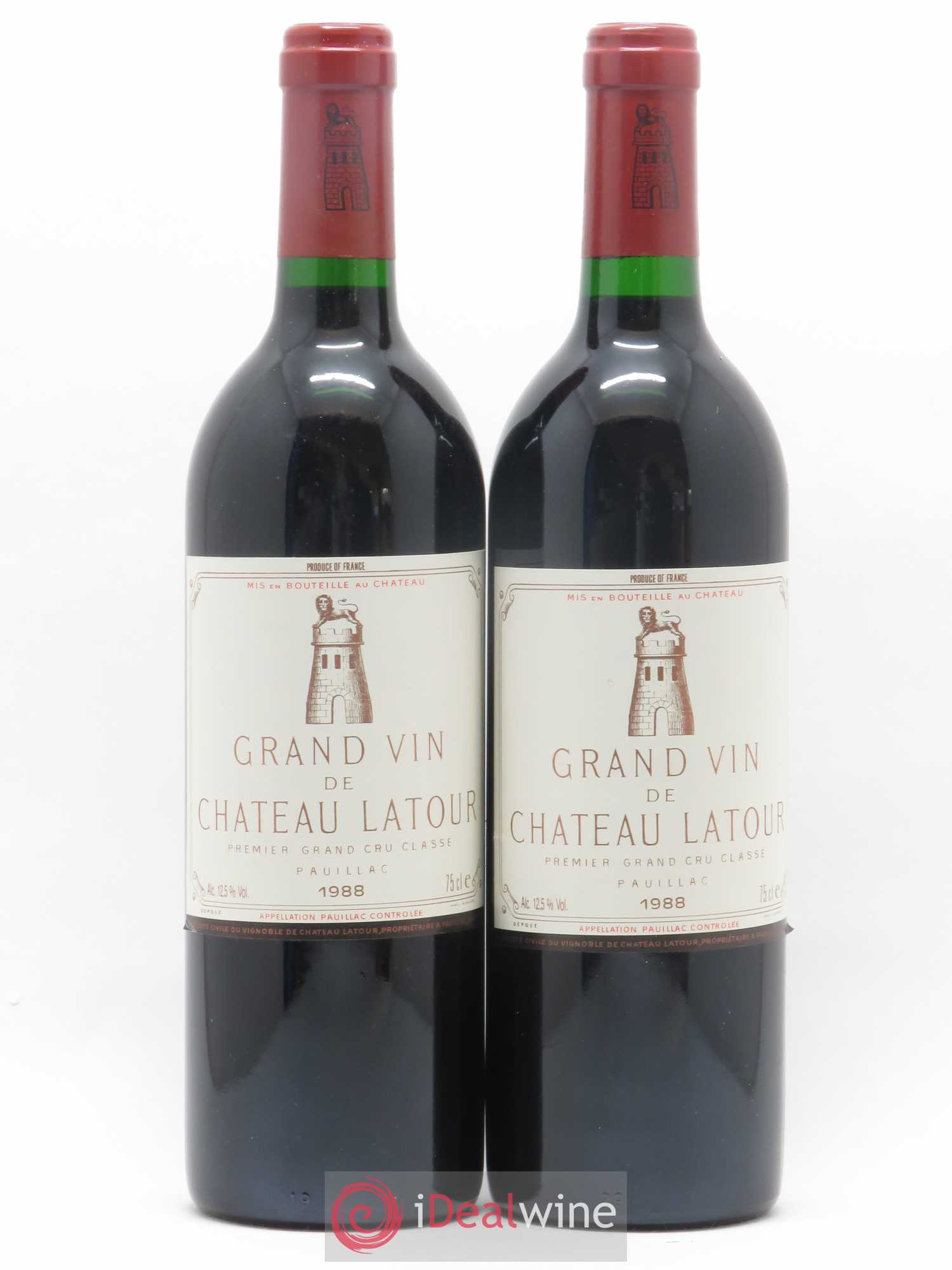 Château Latour 1er Grand Cru Classé 1988 - Lot de 2 bouteilles - 0