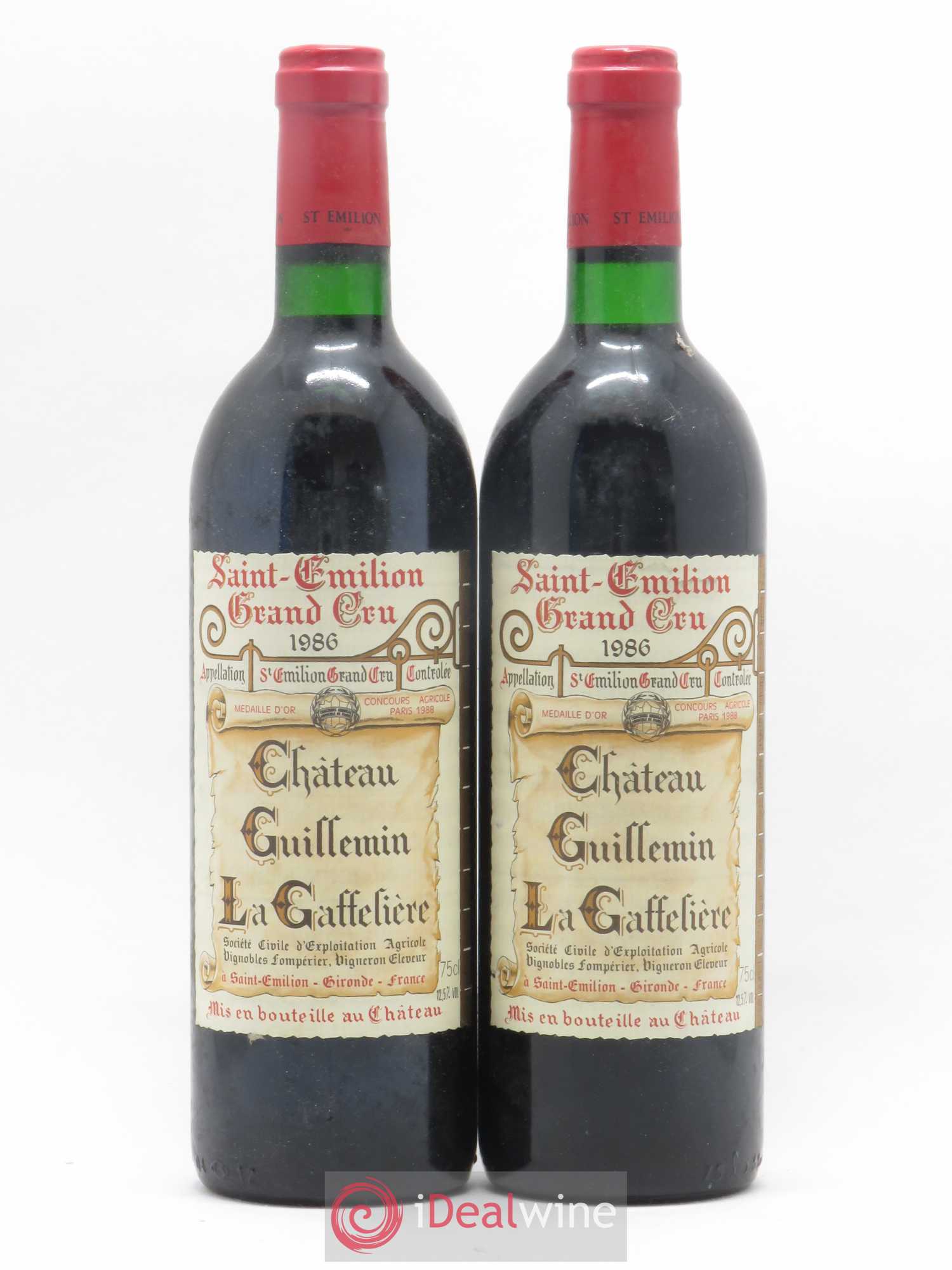 Saint-Émilion Grand Cru Château Guillemin La Gaffelière 1986 - Posten von 2 Flaschen - 0