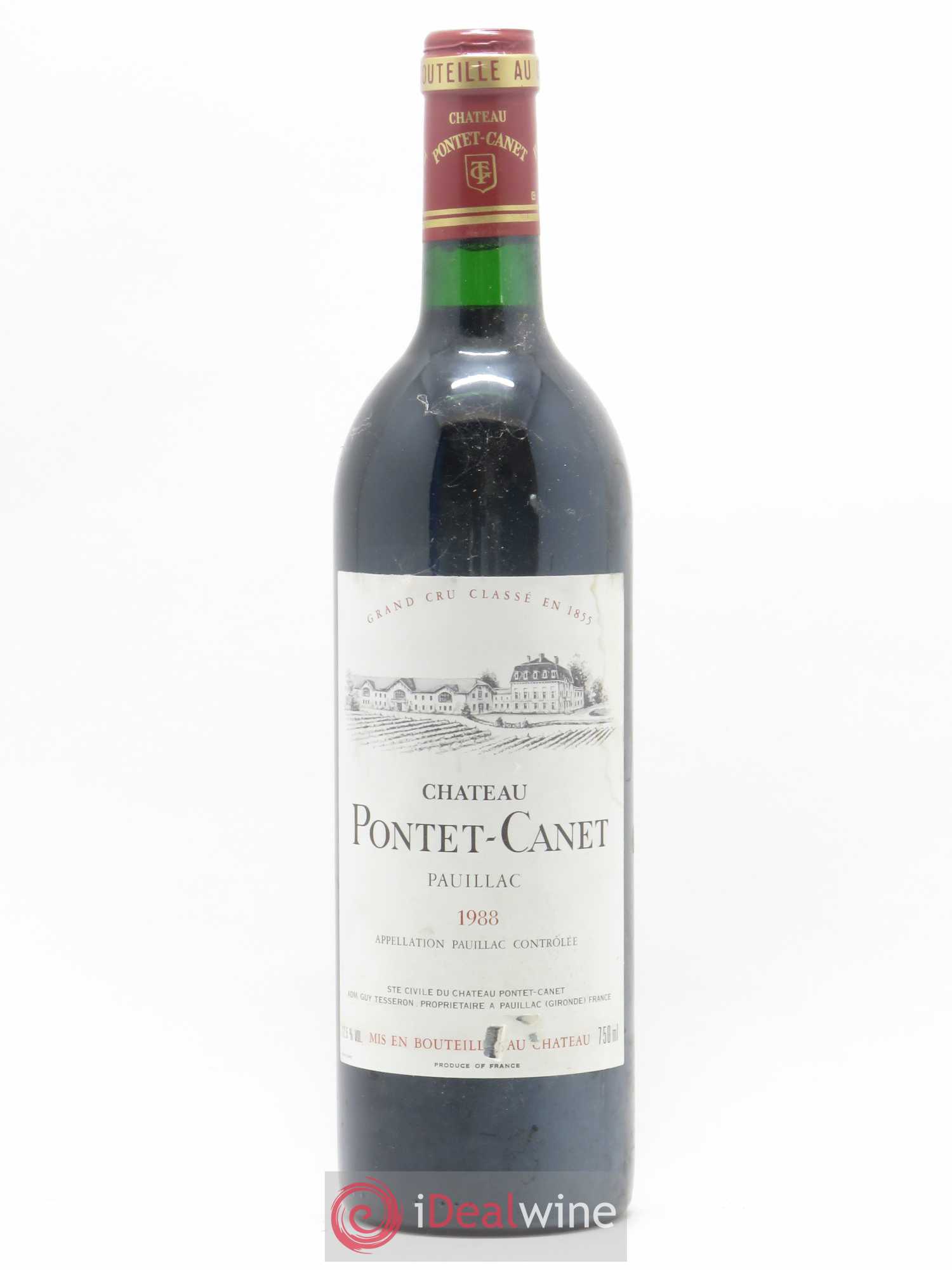 Château Pontet Canet 5ème Grand Cru Classé 1988 - Lot de 1 bouteille - 0