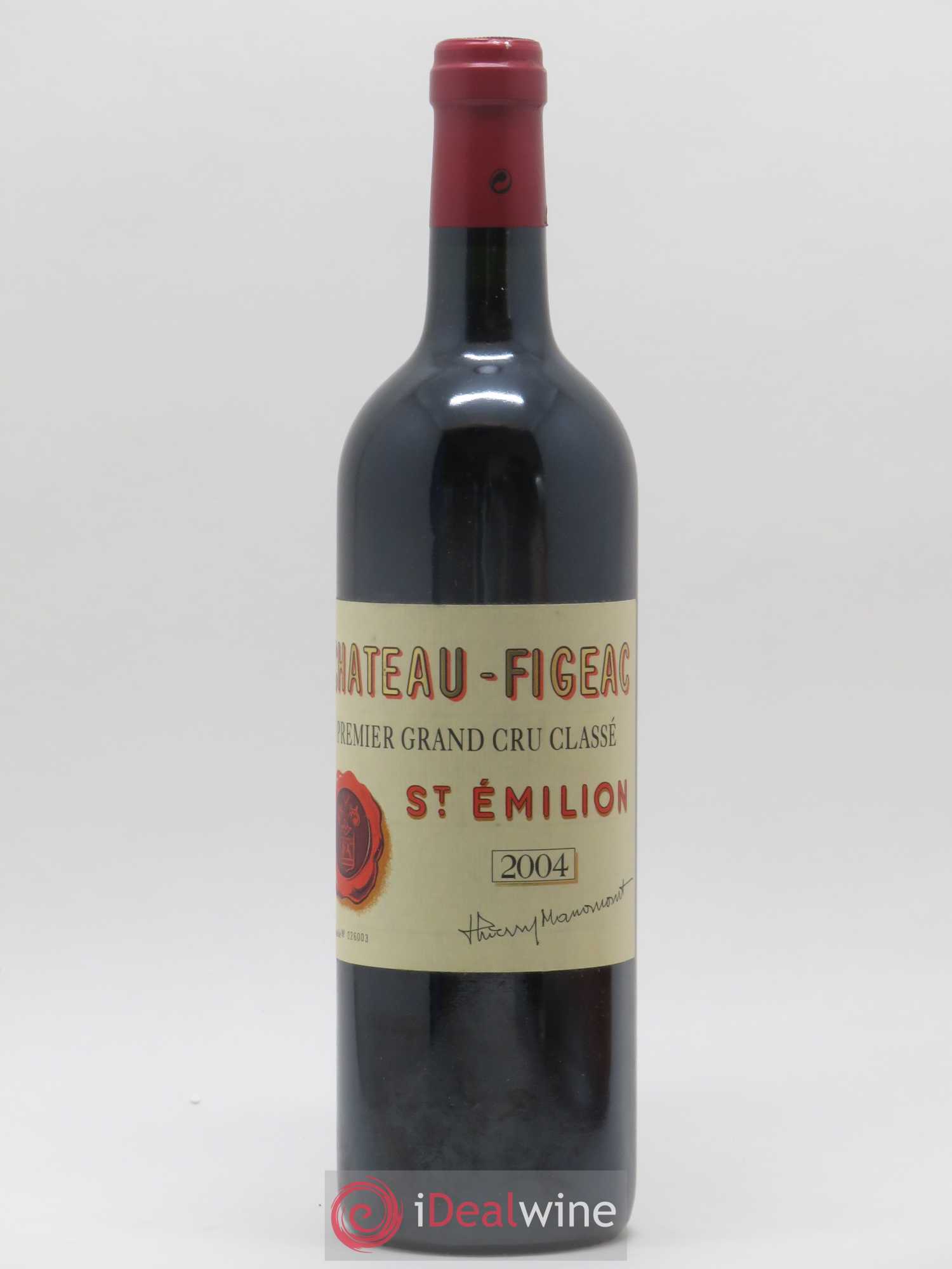 Château Figeac 1er Grand Cru Classé A 2004 - Lot de 1 bouteille - 0