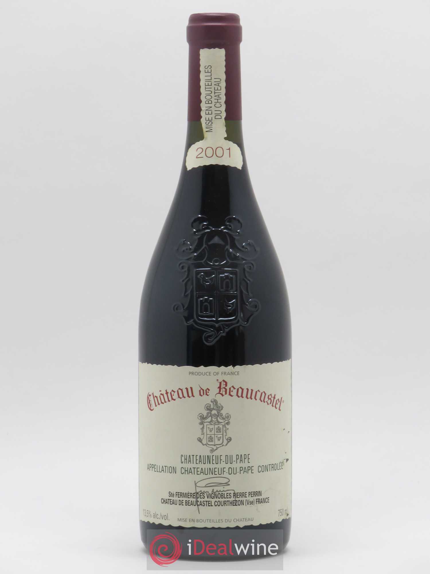 Châteauneuf-du-Pape Château de Beaucastel Famille Perrin 2001 - Lot de 1 bouteille - 0