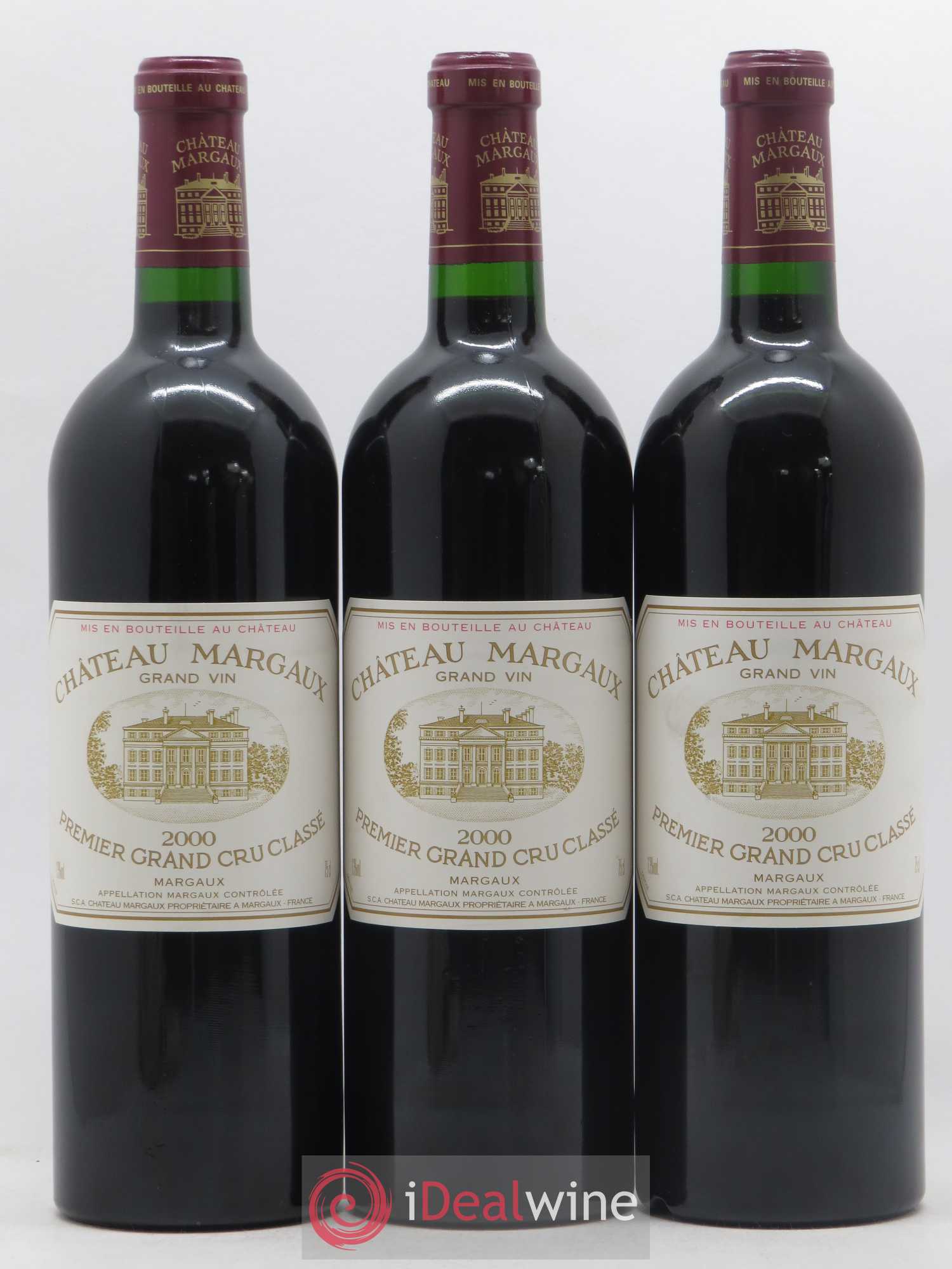 Château Margaux 1er Grand Cru Classé 2000 - Lot de 3 bouteilles - 0