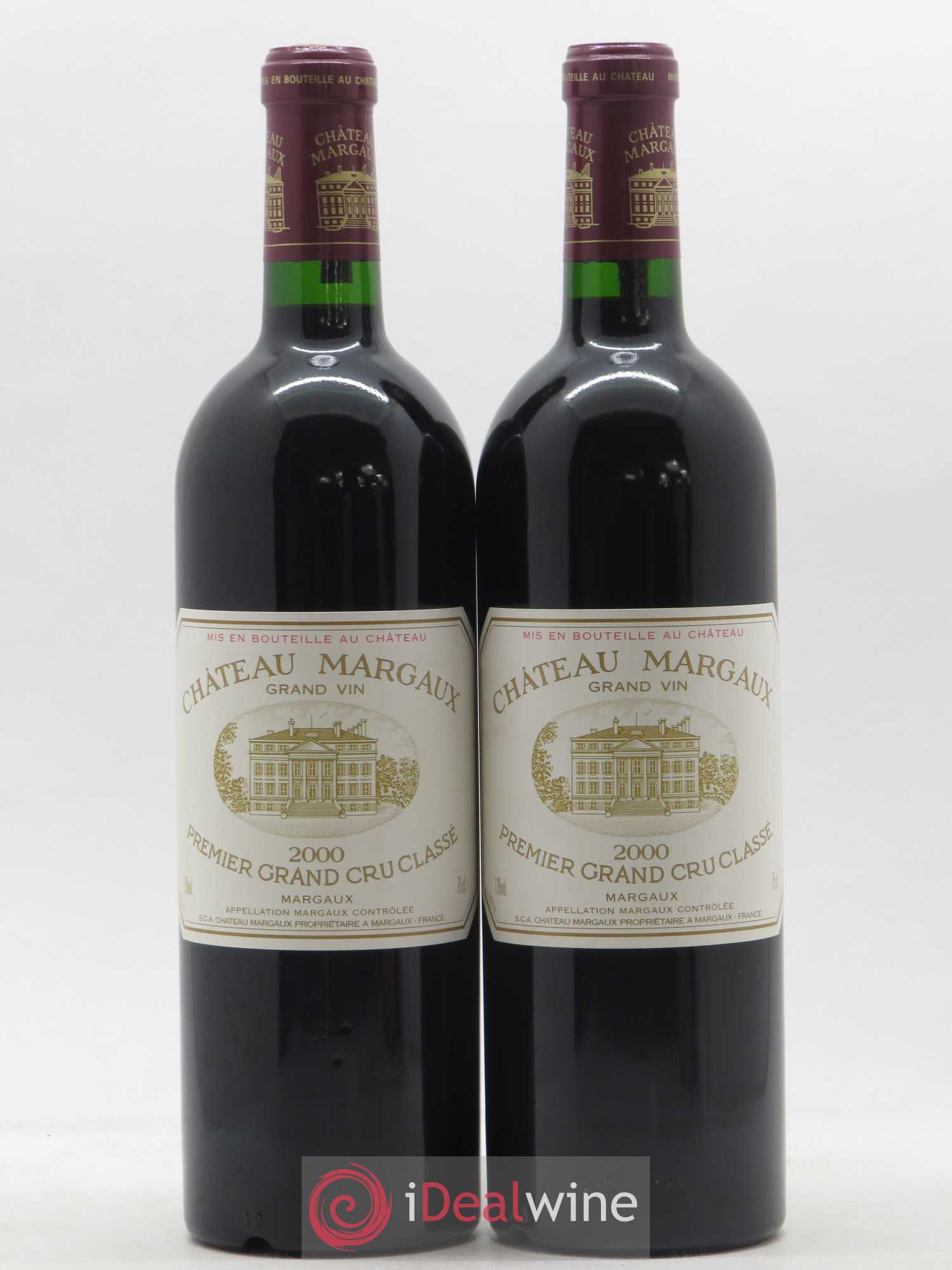 Château Margaux 1er Grand Cru Classé 2000 - Lot de 2 bouteilles - 0