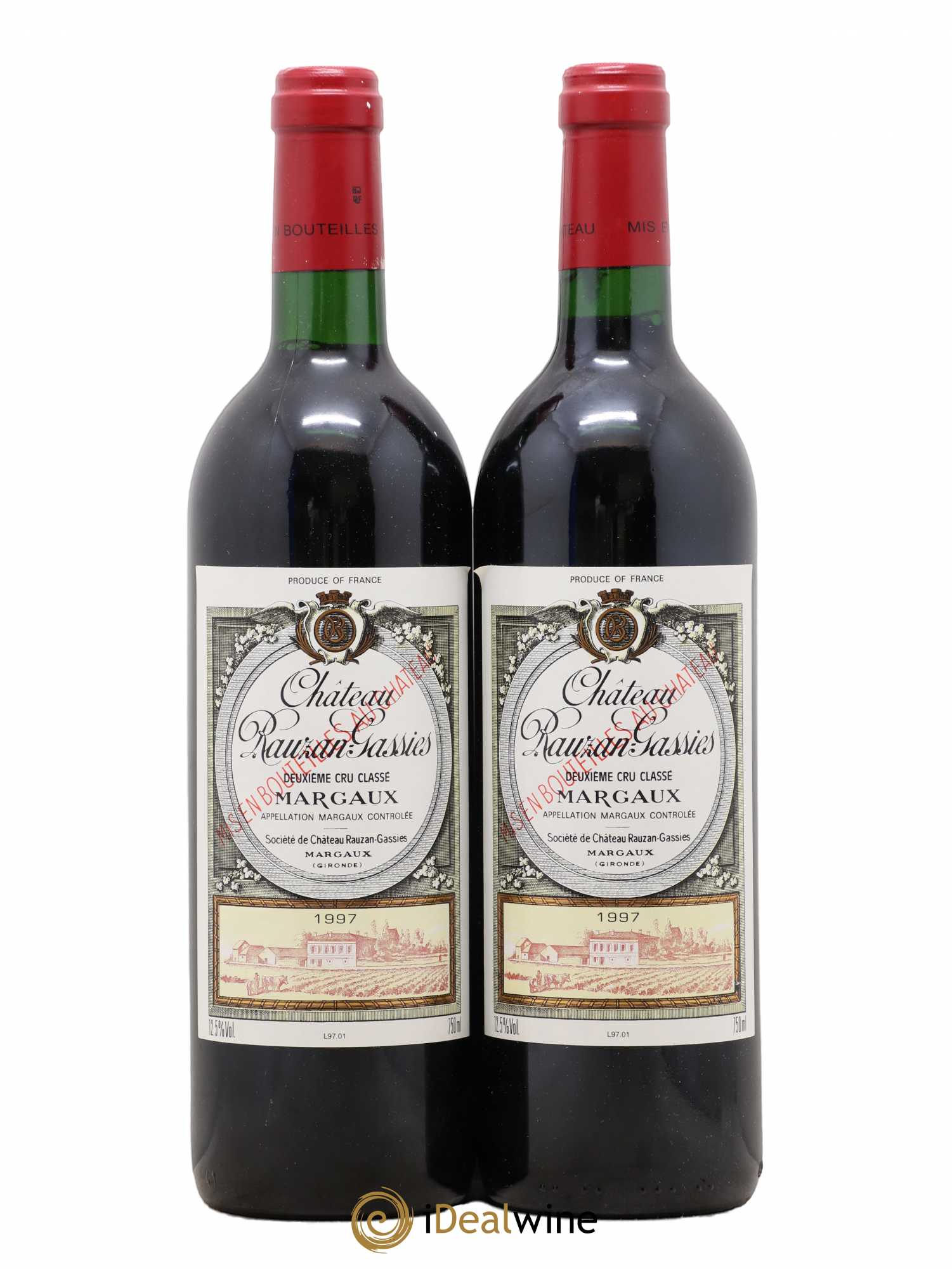 Château Rauzan-Gassies 2ème Grand Cru Classé 1997 - Lot de 2 bouteilles - 0