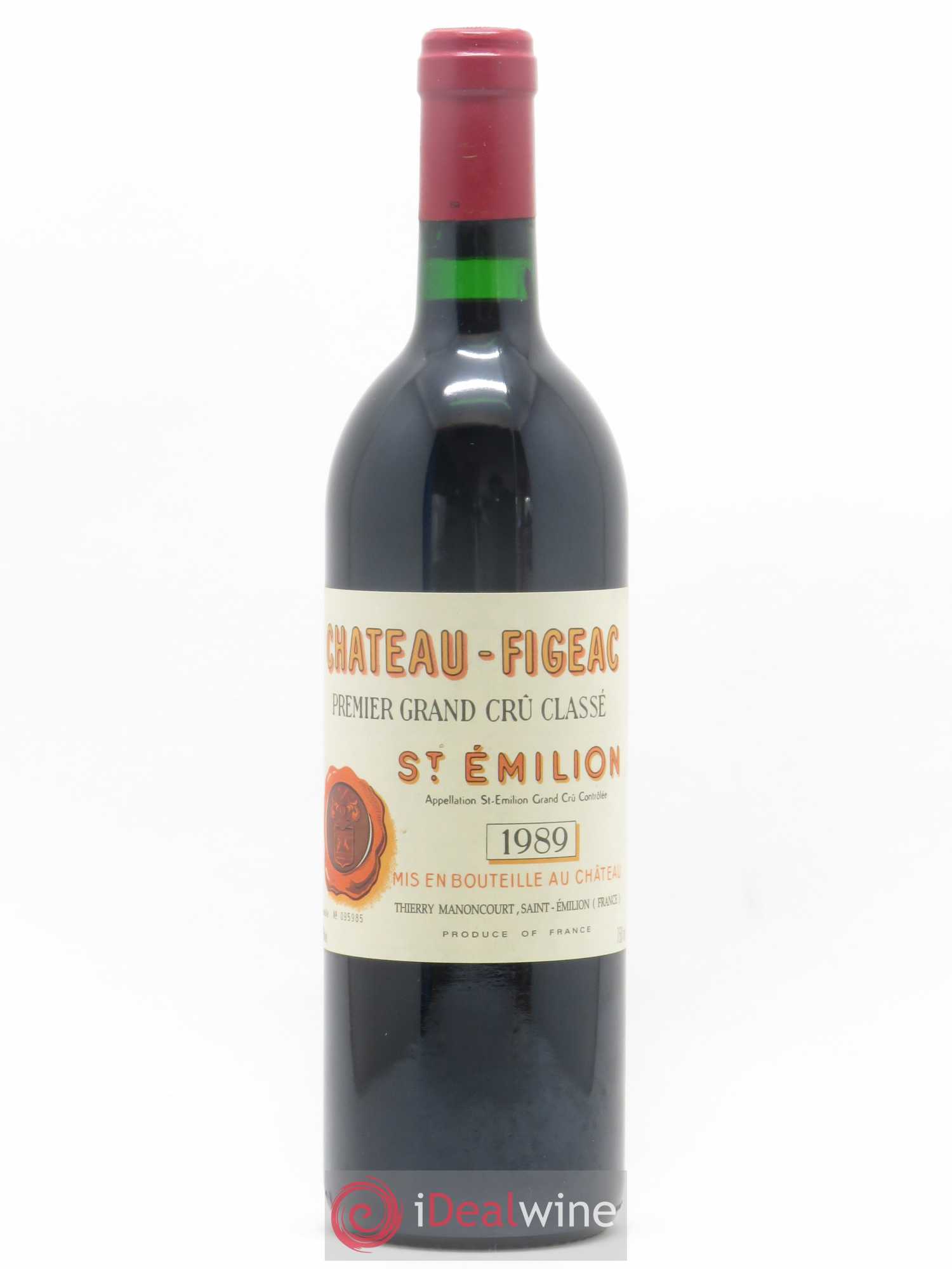 Château Figeac 1er Grand Cru Classé A 1989 - Lot de 1 bouteille - 0