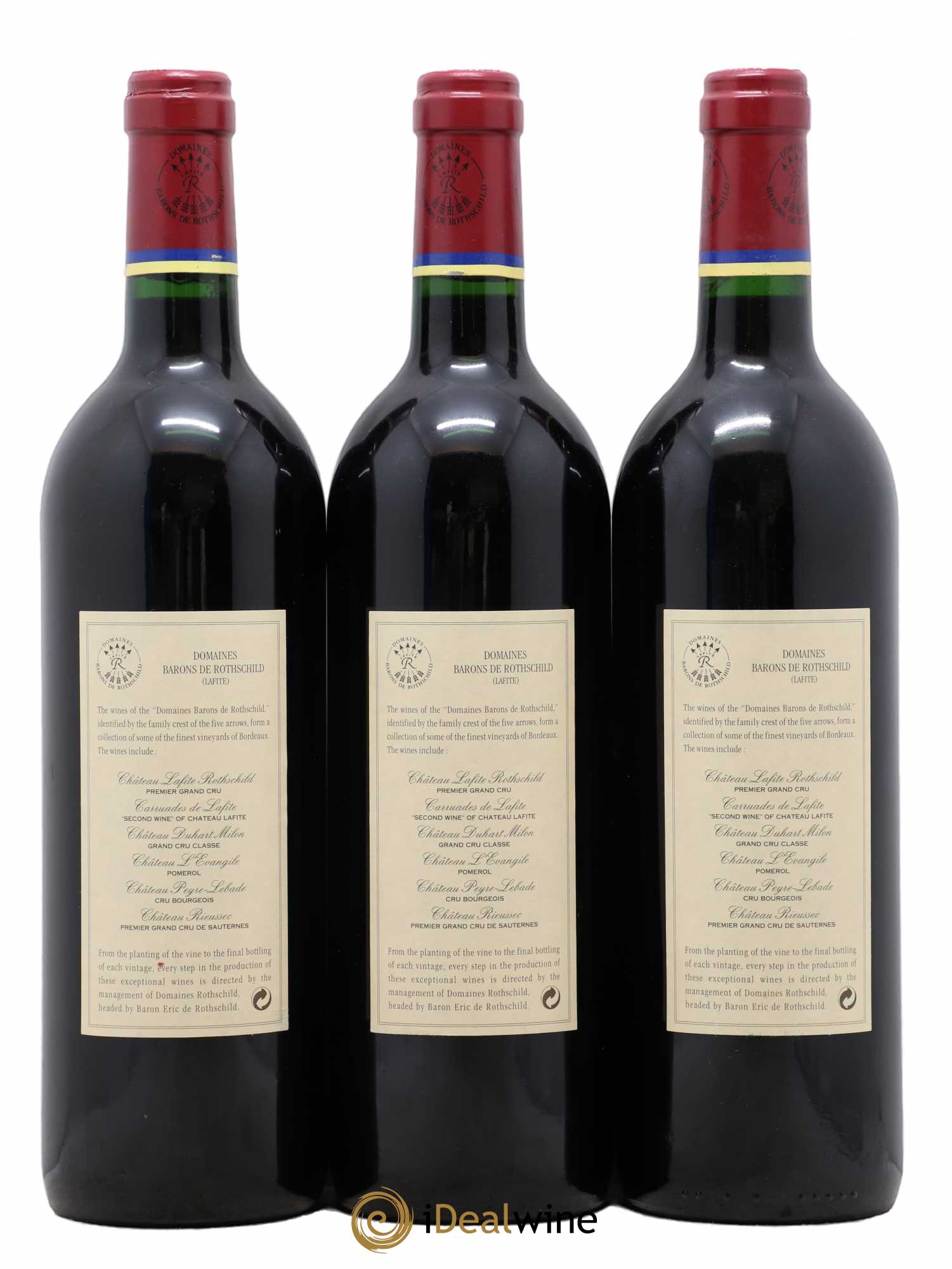 Carruades de Lafite Rothschild Second Vin 1996 - Lot de 3 bouteilles - 1
